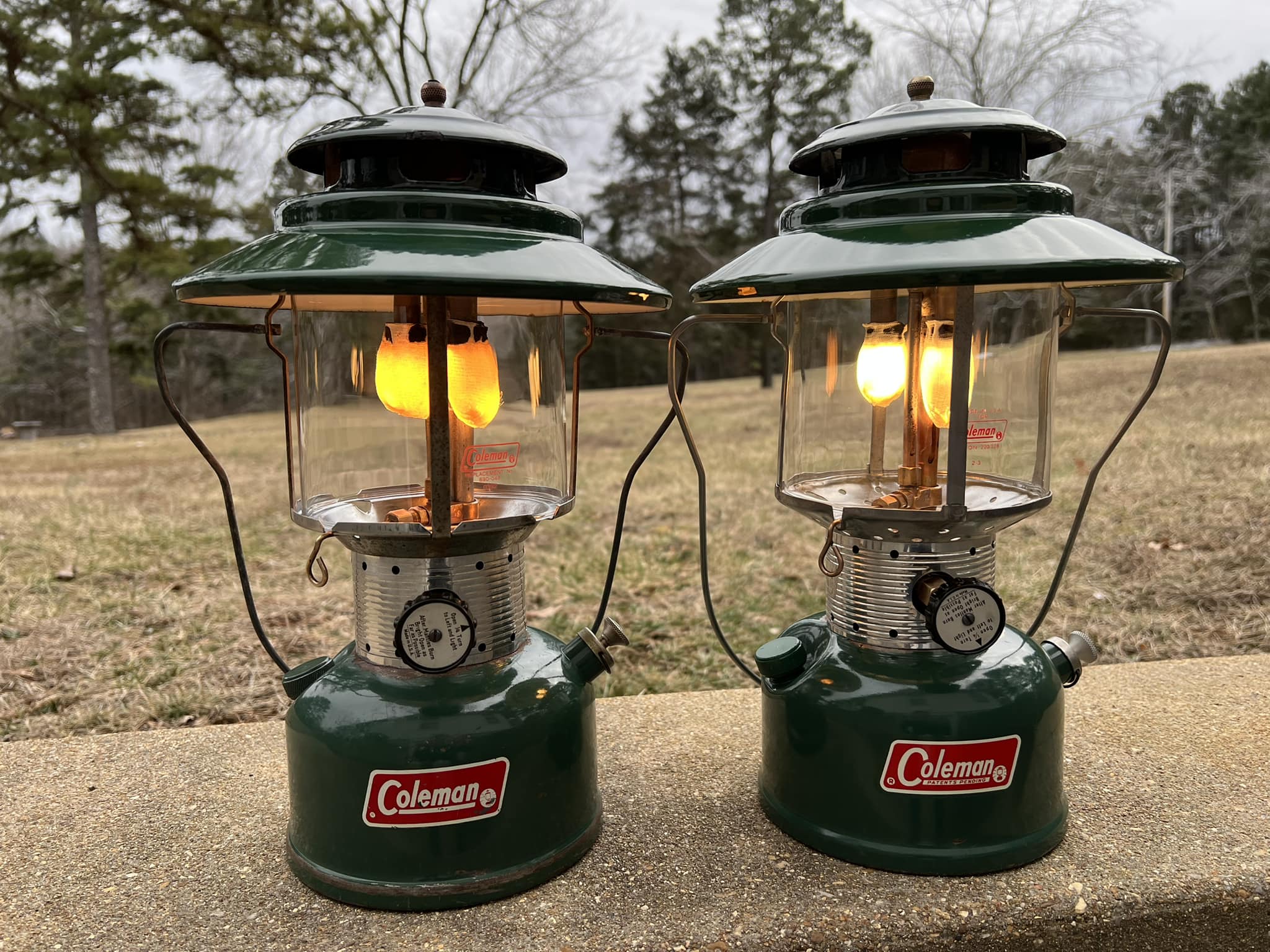 Vintage 1955 and 1945 Coleman lanterns for sale