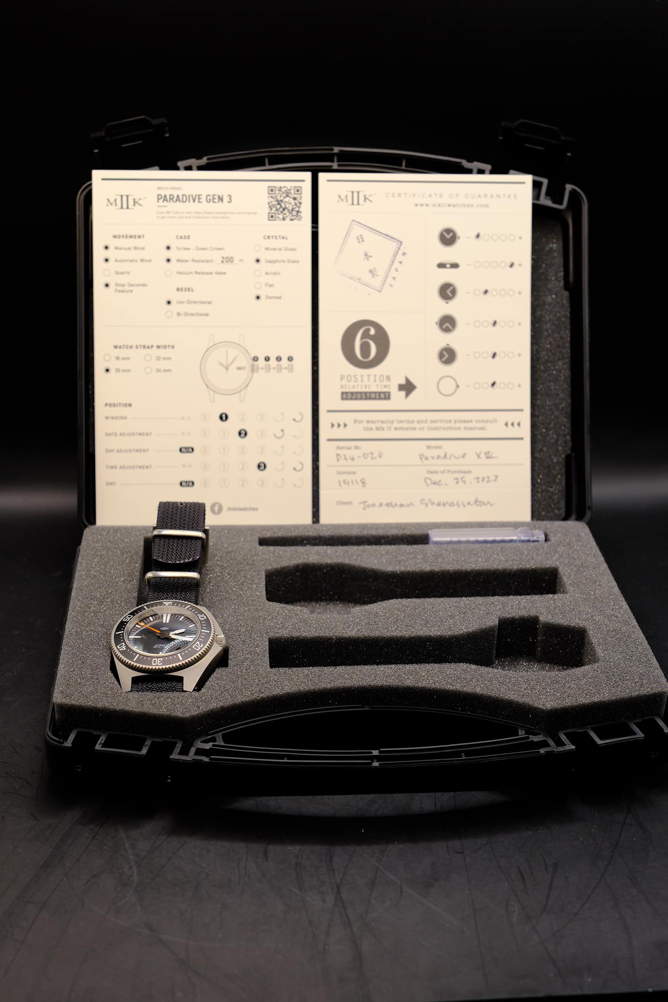 HR スルー 2箱 Selling Paradive Gen 3 Type XIII Watch