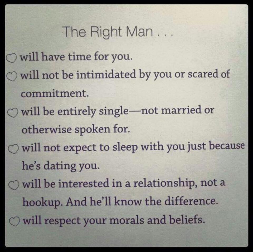 The Single Woman - Is he the #RightMan? Check out this checklist from ...