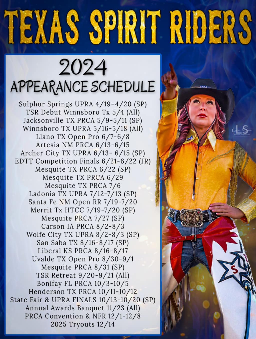 2024 Bookings are officially... - Texas Spirit Riders | Facebook