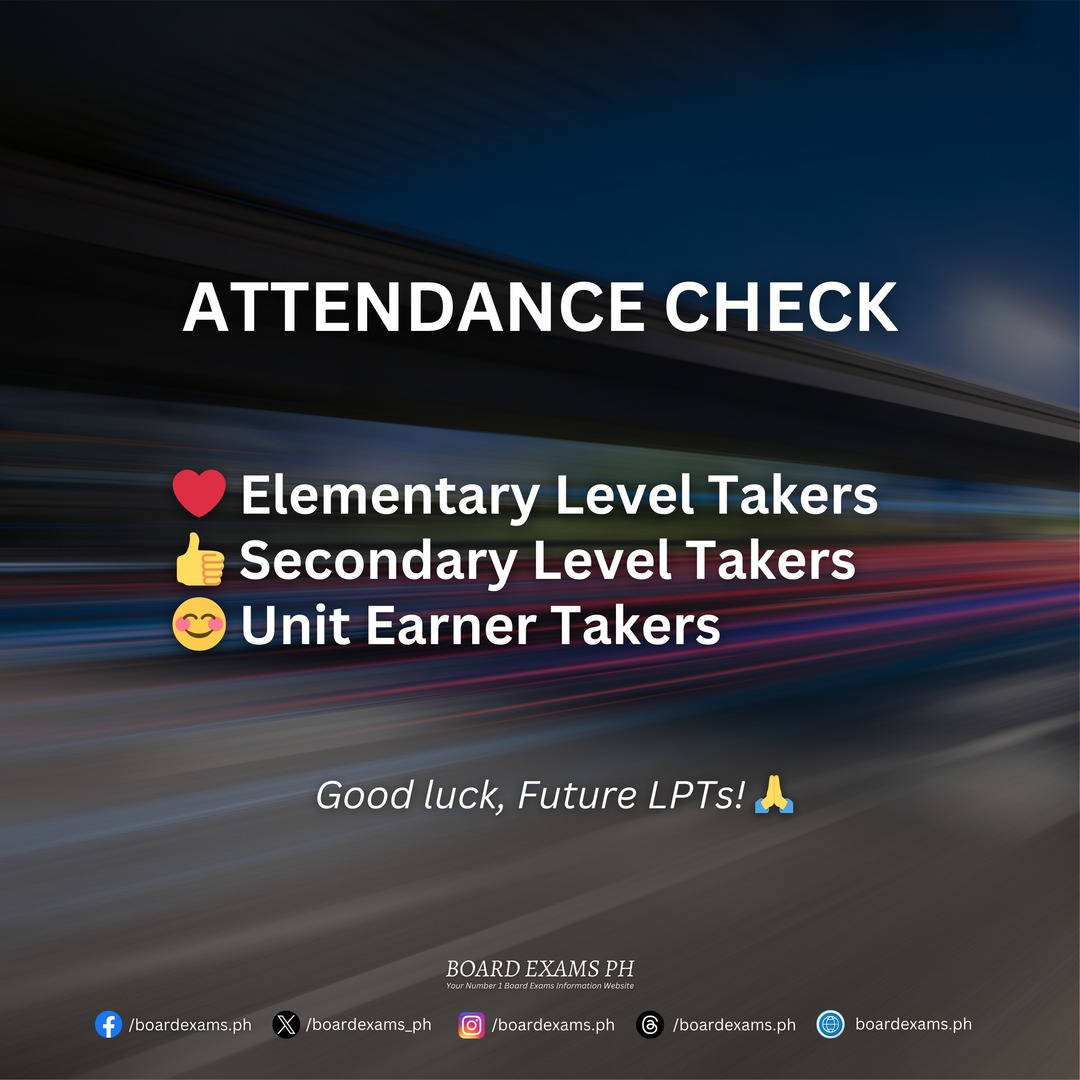 Board Exams PH - ATTENDANCE CHECK ️ — Elementary Level... | Facebook