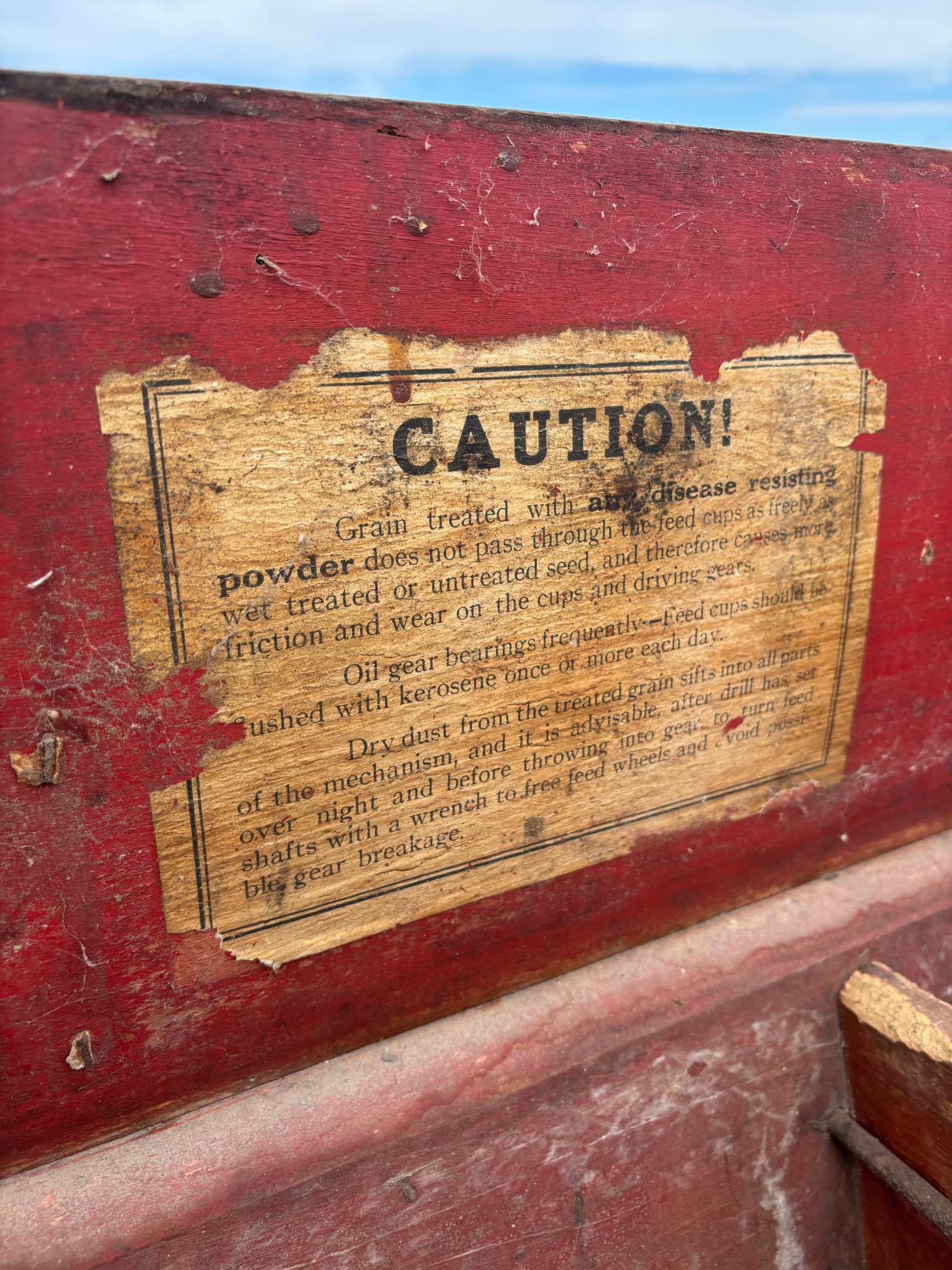 Oliver Superior Grain Drill Old Wood Implement Tractor Horse Drawn ...