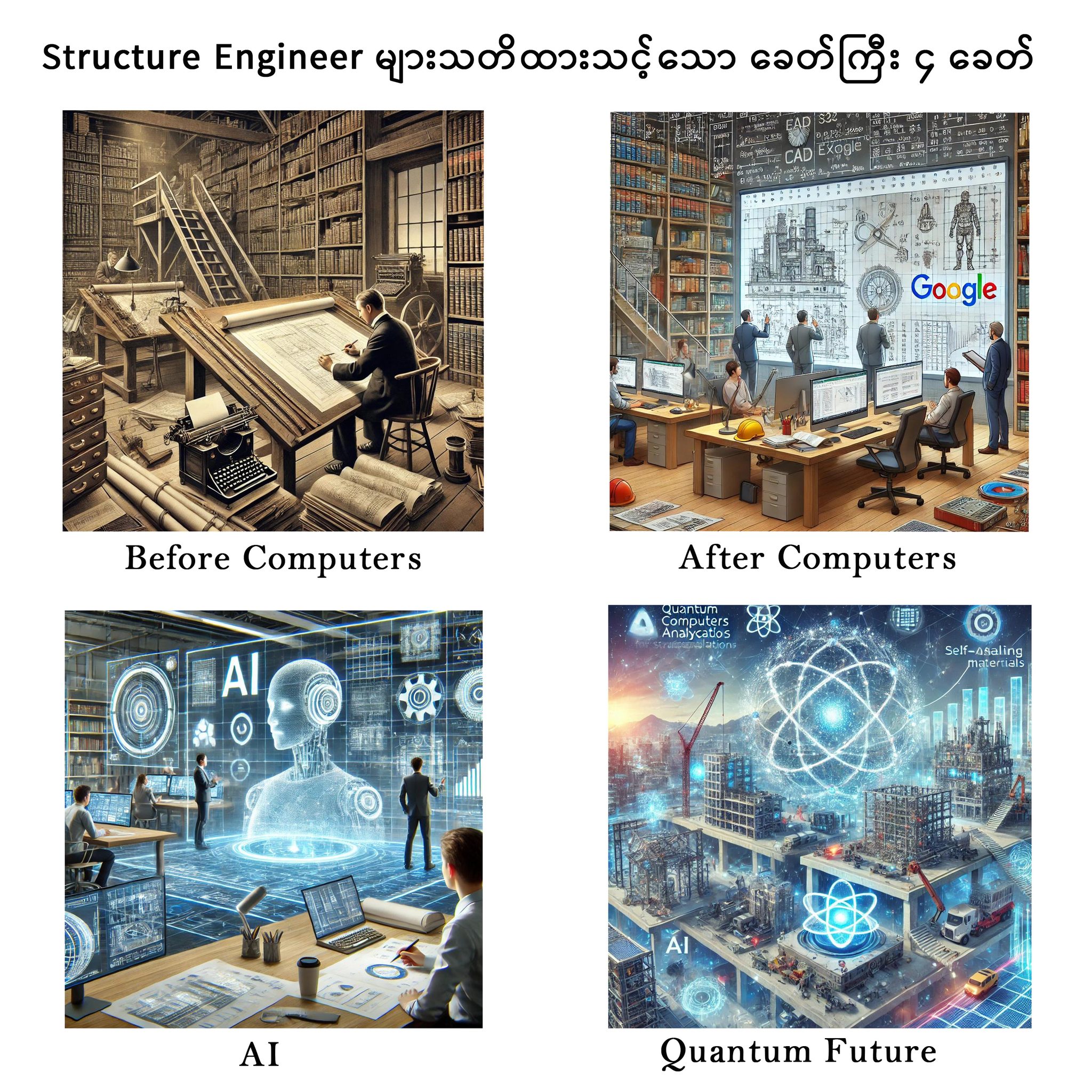 Lin - Structure Engineer များသတိထားသင့်သော ခေတ်ကြီး ၄ ခေတ် ဒီ စာလေးက ...