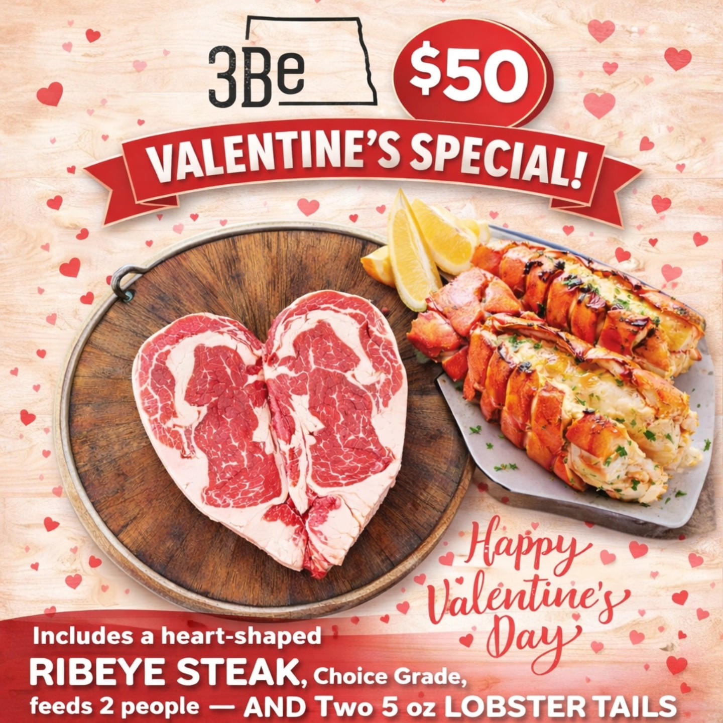 3Be Meats - Love is in the air… and dinner is handled ️🥩🦞... | Facebook