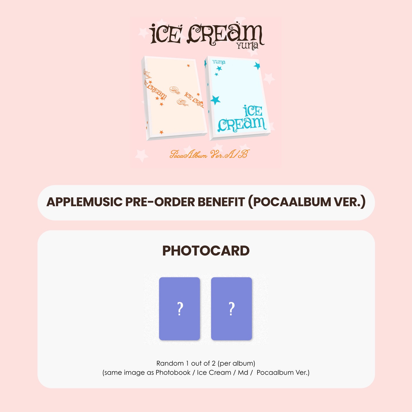 ? PRE-ORDER ? YUNA 1ST MINI ALBUM - ICE CREAM (PHOTOBOOK VER.) + 