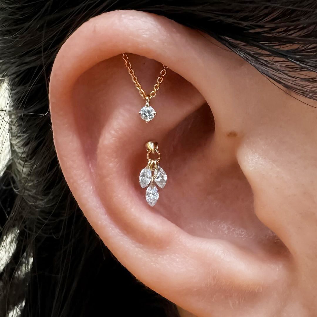 MARIA - Pierced in Paris – A diamond drape falls perfectly in line with ...