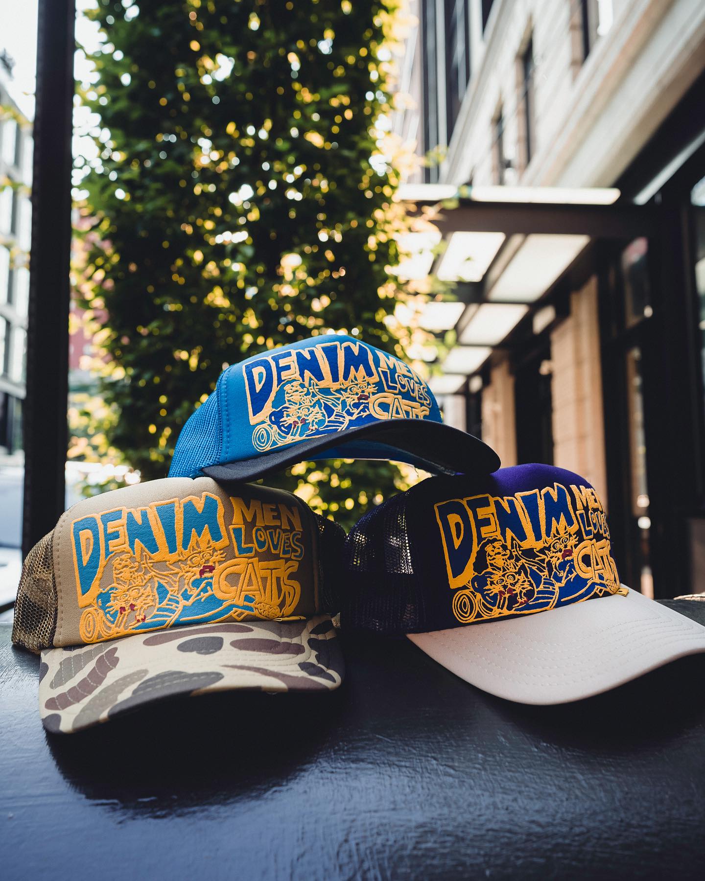 Kapital Denim Men Love Cats Trucker Hats? Available In Store and 
