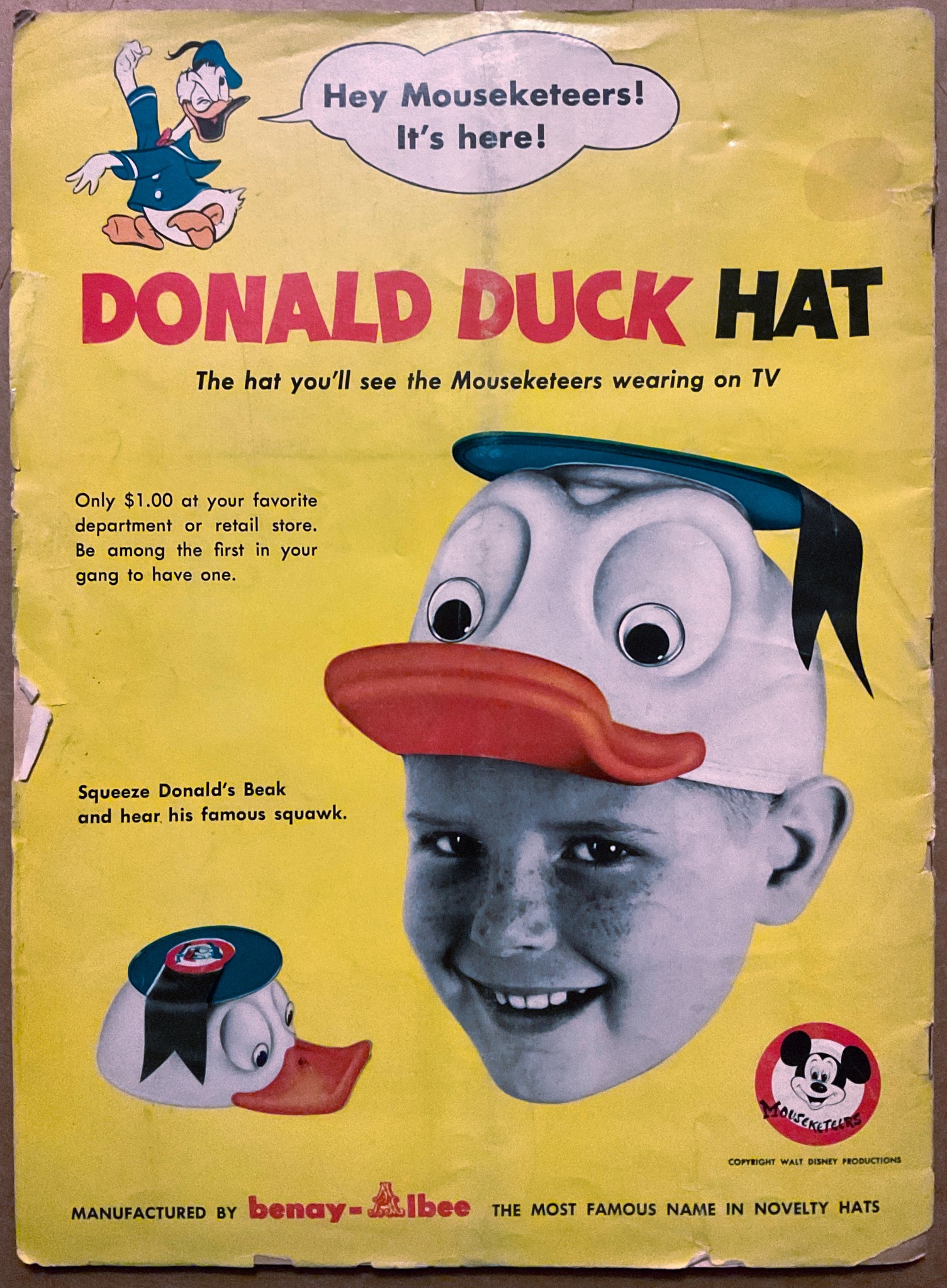 Mickey magazine 1956年　フランス Back cover of a 1956 issue of The Mickey Mouse Club Magazine.
