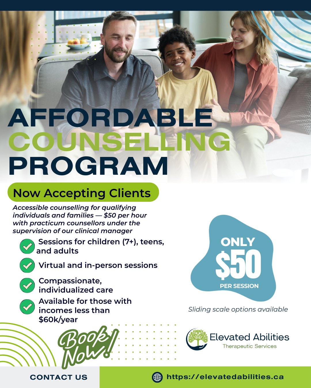 💚 Affordable Counselling is here! 💚... - Elevated Abilities | Facebook