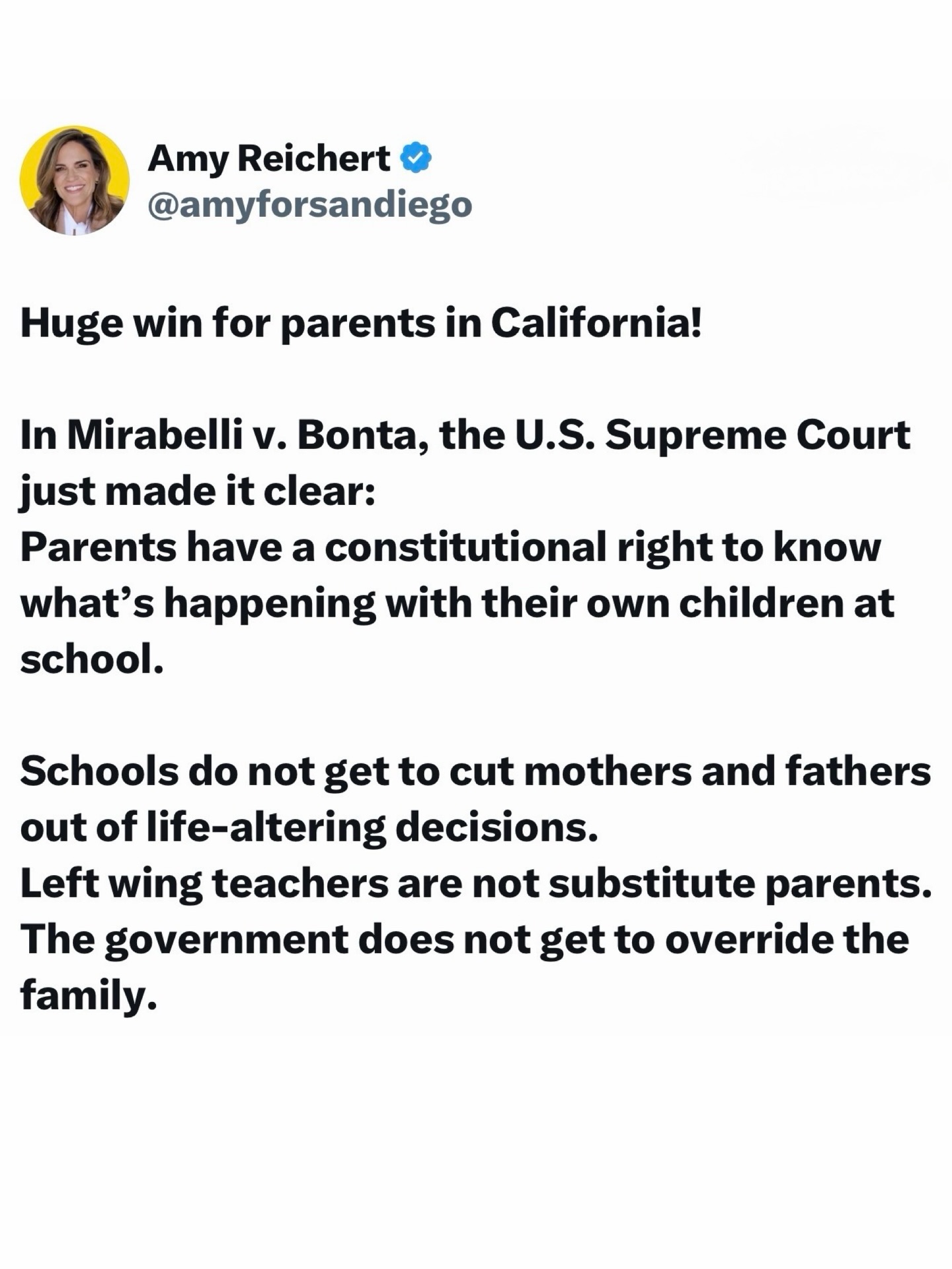 🚨 BREAKING: The Supreme Court... - Amy Reichert For San Diego | Facebook