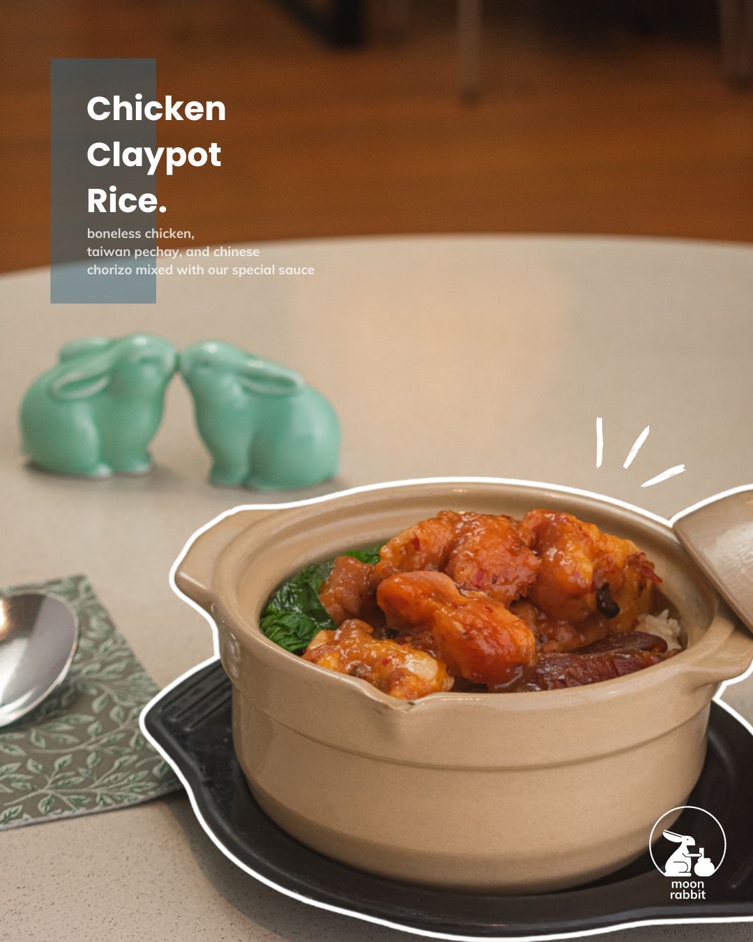 Moon - #MoonRabbitRecommends Chicken Claypot Rice a rice topping with ...