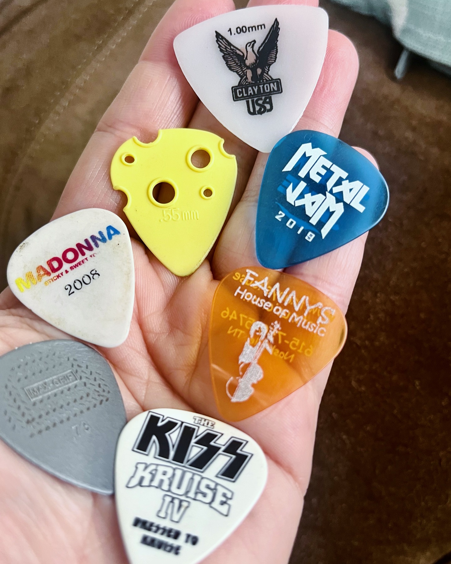 SPOT THE PICK! Here is a sample of the guitar picks I