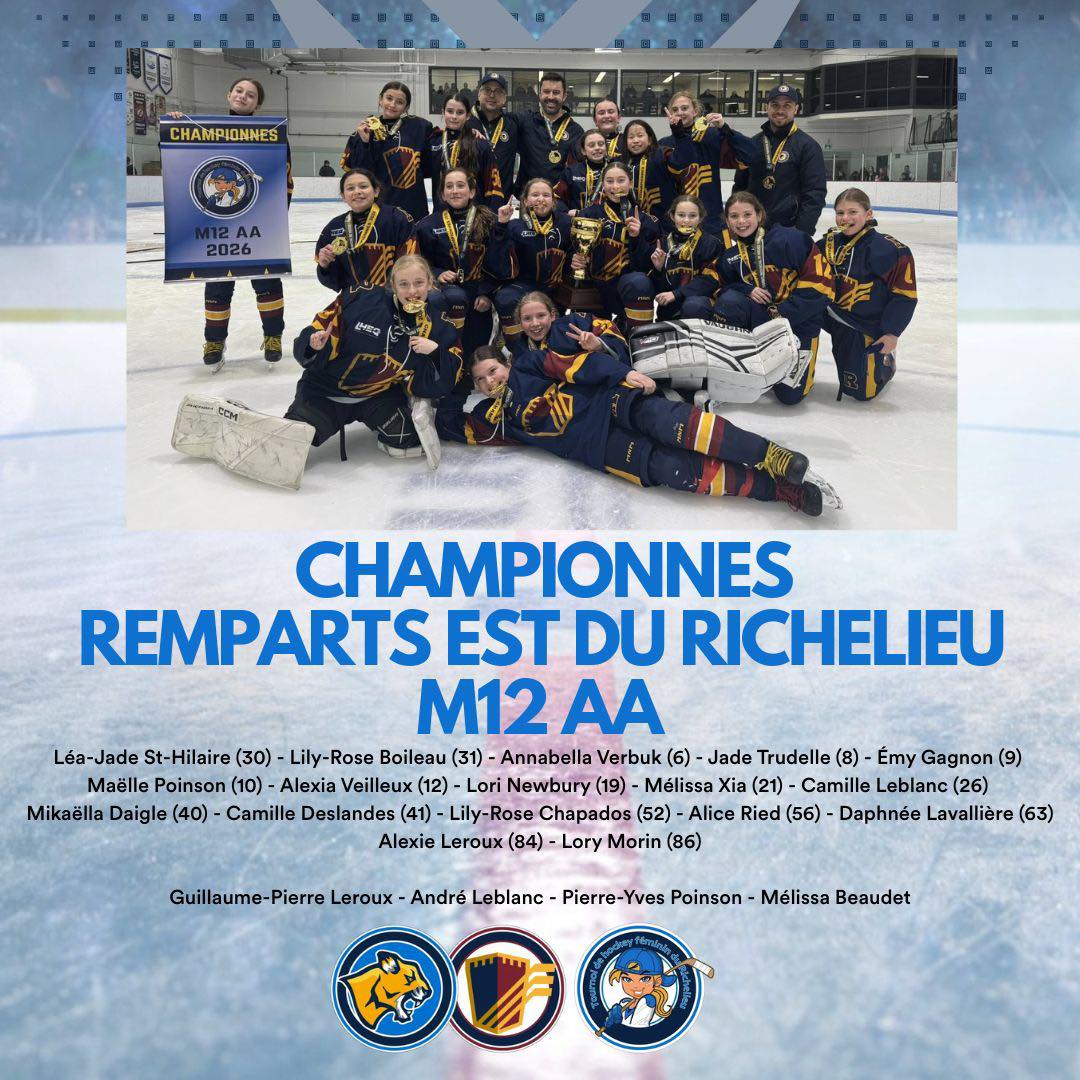 🏆... - Association de hockey féminin du Richelieu | Facebook