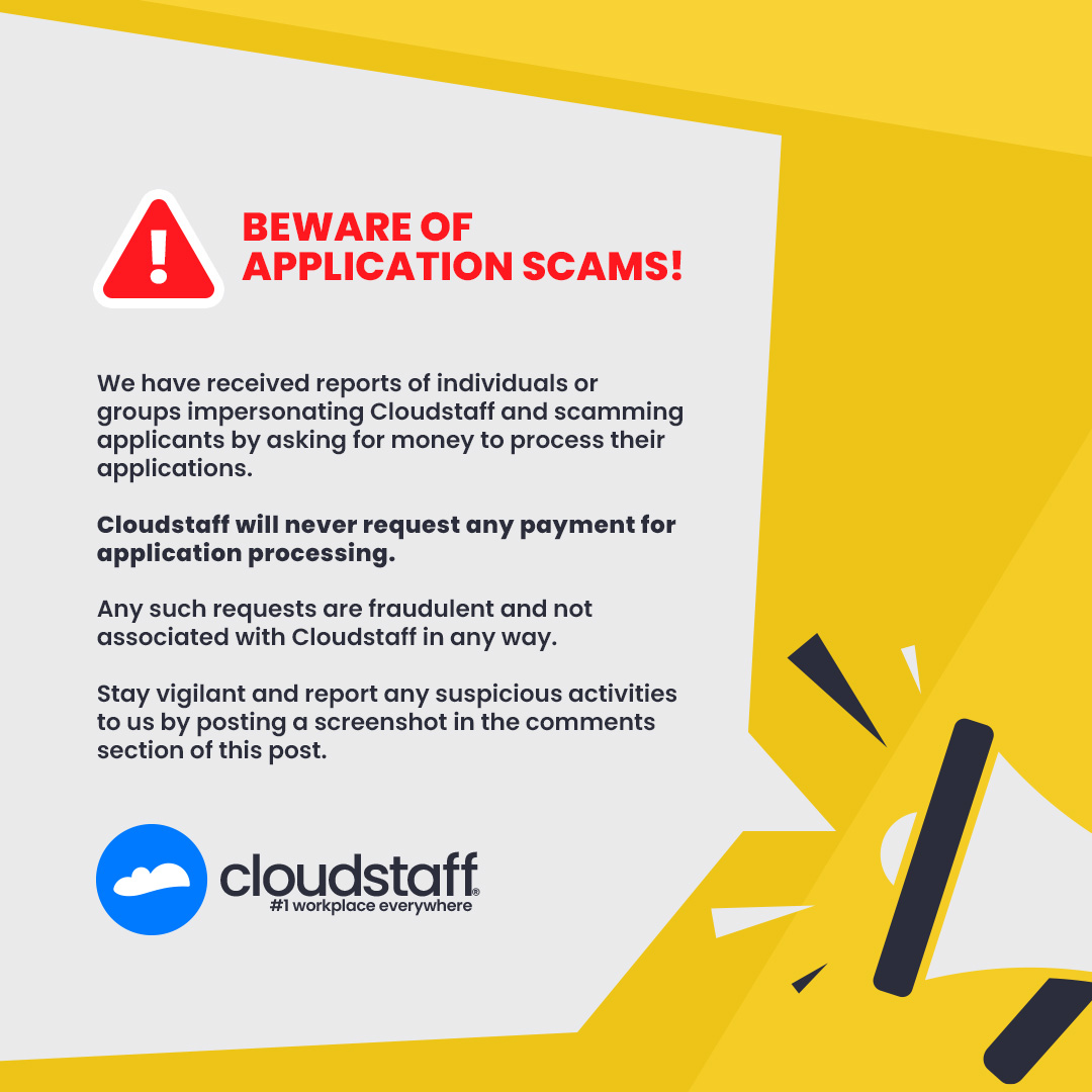 Cloudstaff - 🚨 BEWARE OF APPLICATION SCAMS! 🚨 We have... | Facebook