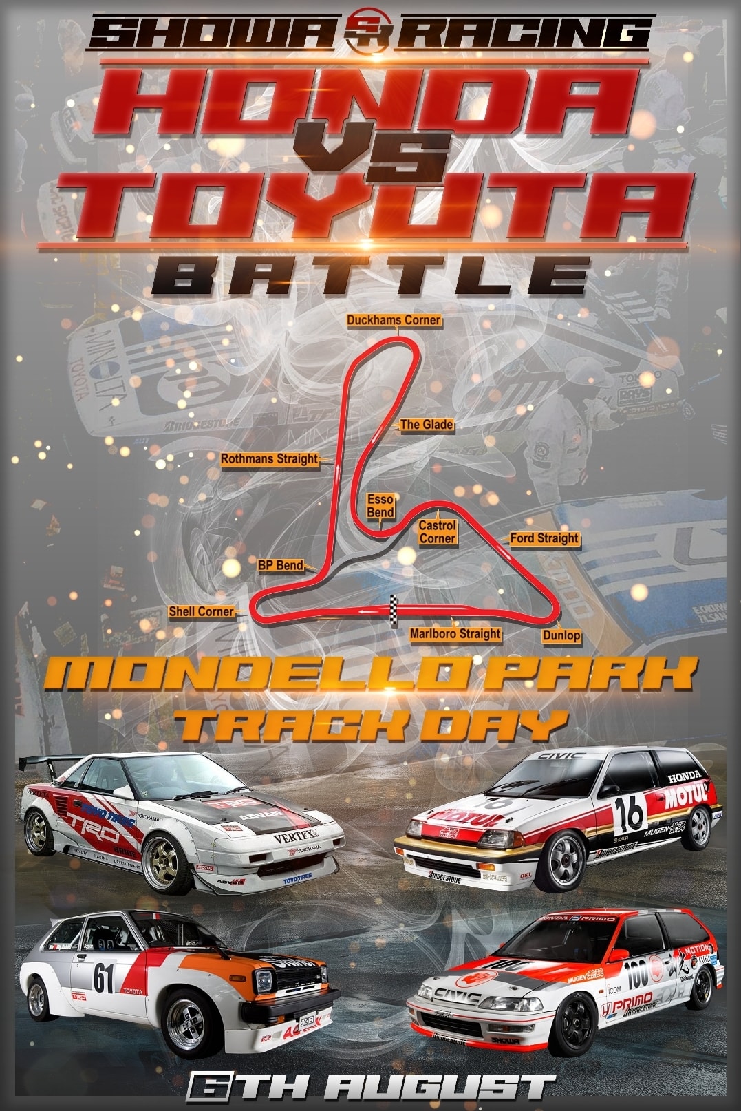 昭和 SHOWA RACING - HONDA VS TOYOTA BATTLE - MONDELLO PARK...