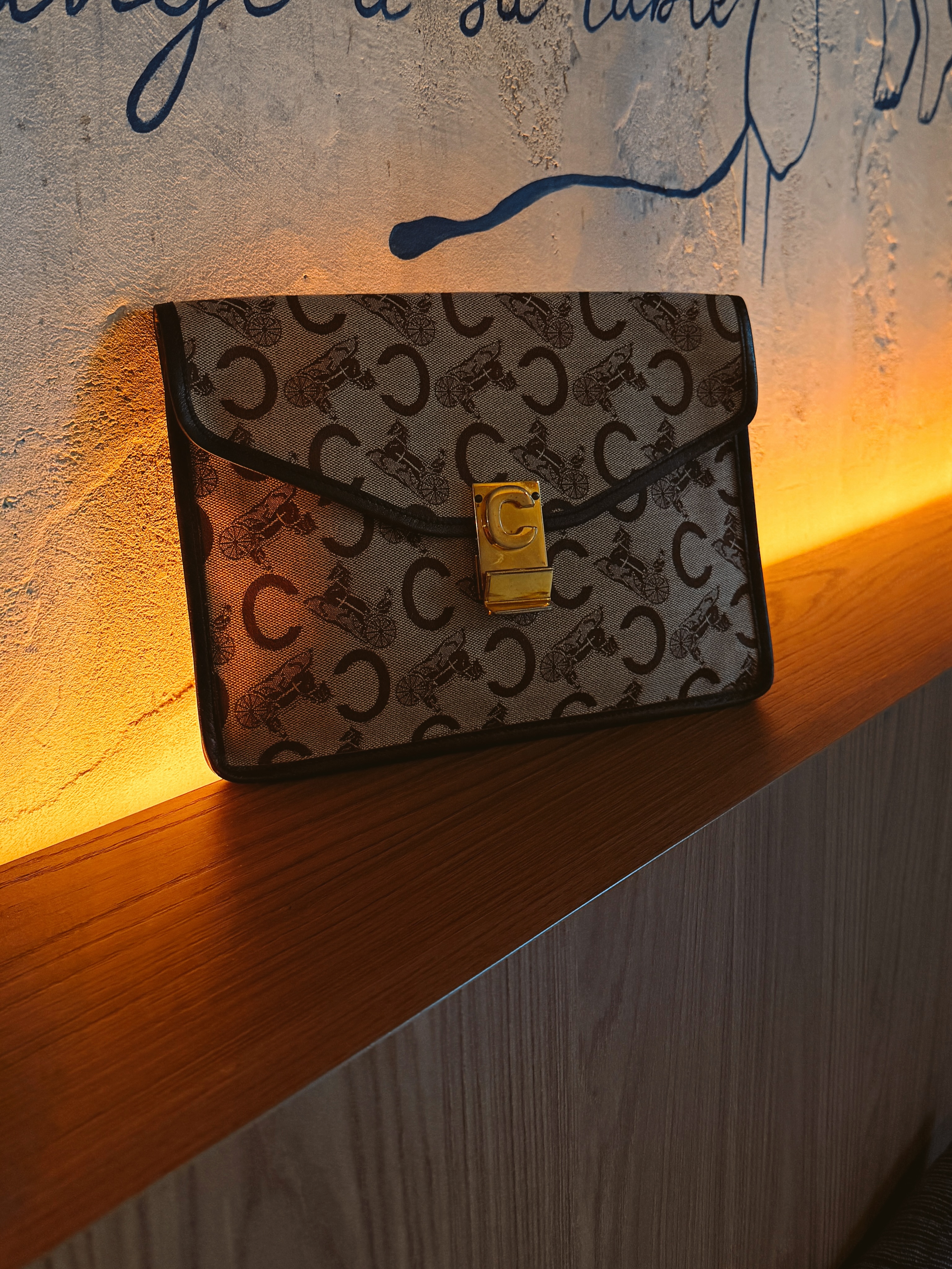 the macadam canvas was céline's house code in the 1990s, an