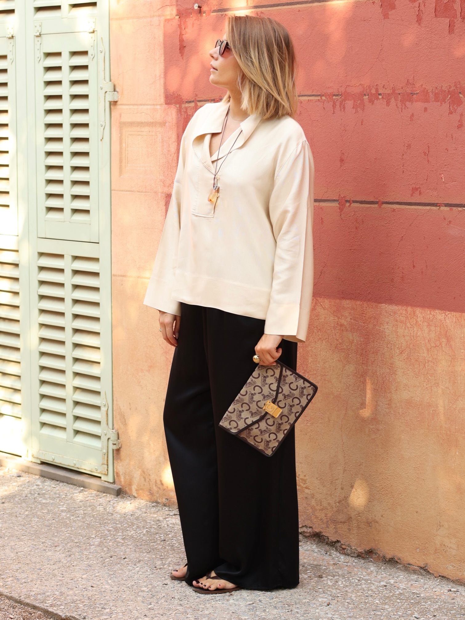 the macadam canvas was céline's house code in the 1990s, an