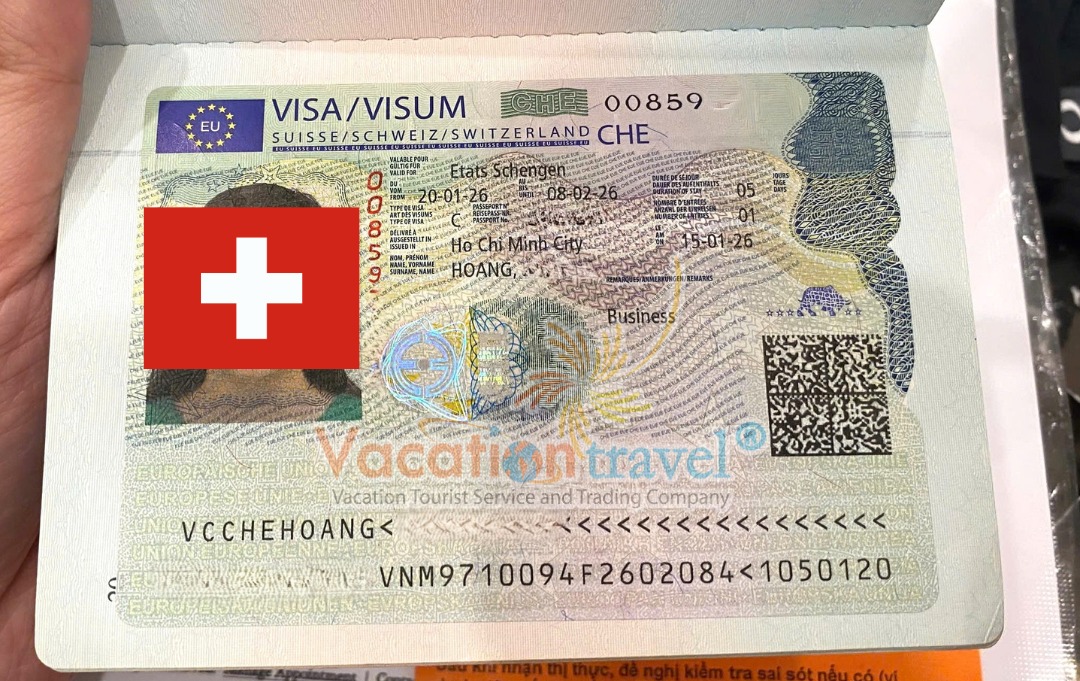 Thảo Vy - 🥰 1 visa Thụy Sỹ công tác + 1 visa HQ cho khách... | Facebook