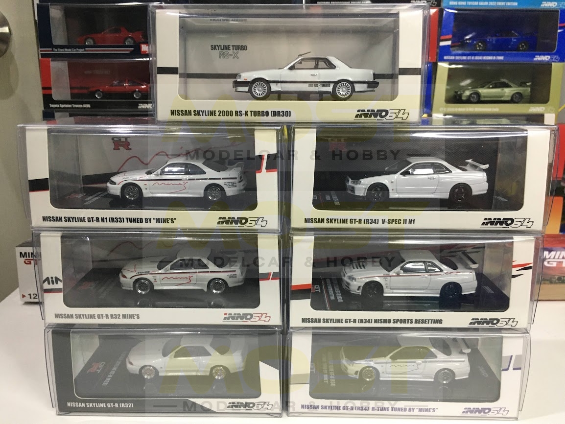 Nissan Skyline GT-R Generations in White