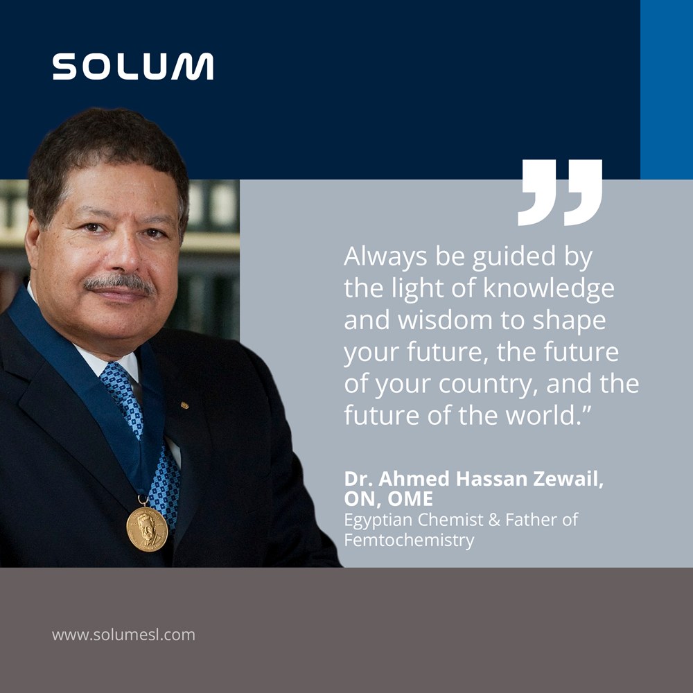 SOLUM - Dr. Ahmed Hassan Zewail was an Egyptian-American chemist, known ...