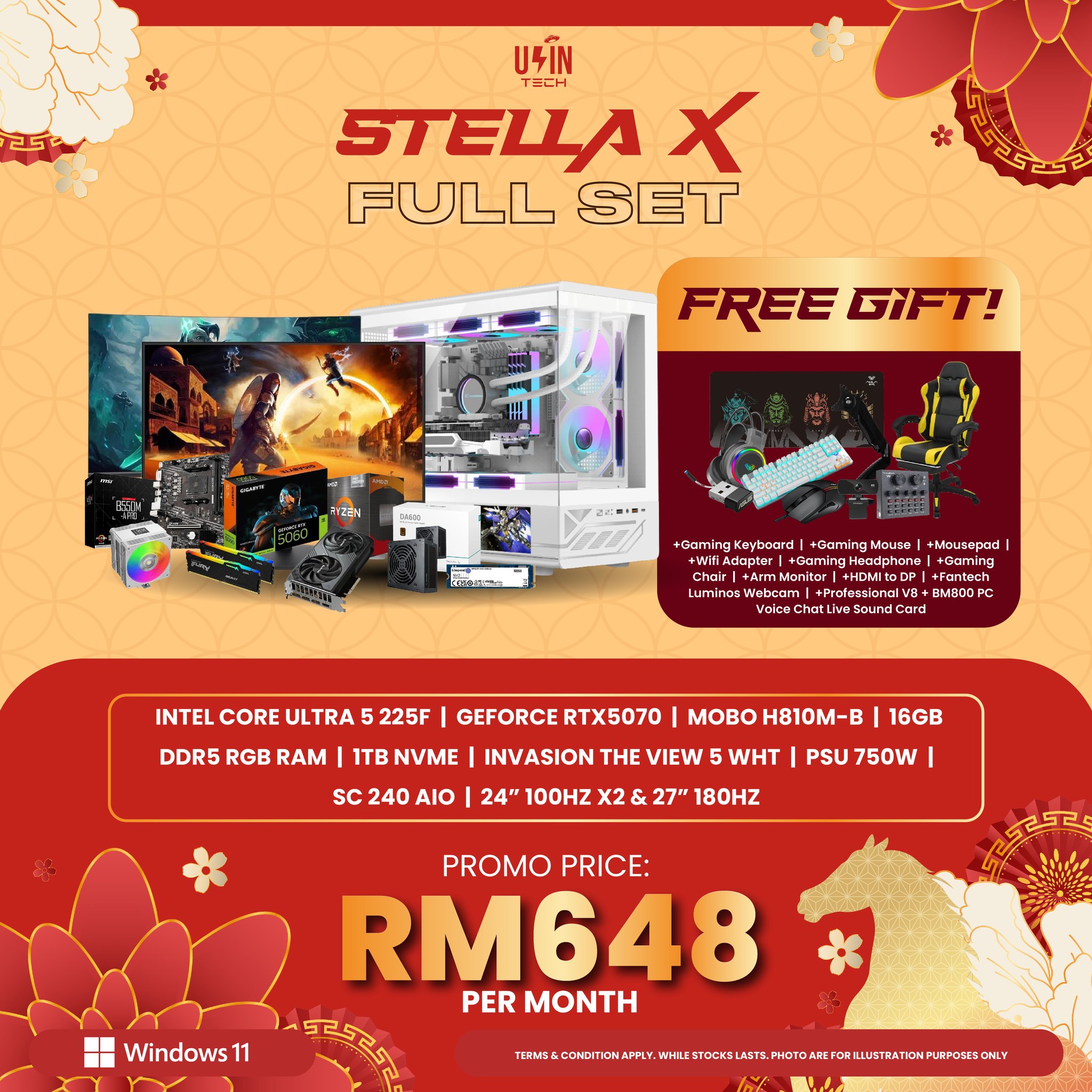 USIN - [PROMO CNY 2026] STELLA X - FULLSET‼️ Hanya RM648 / sebulan ...