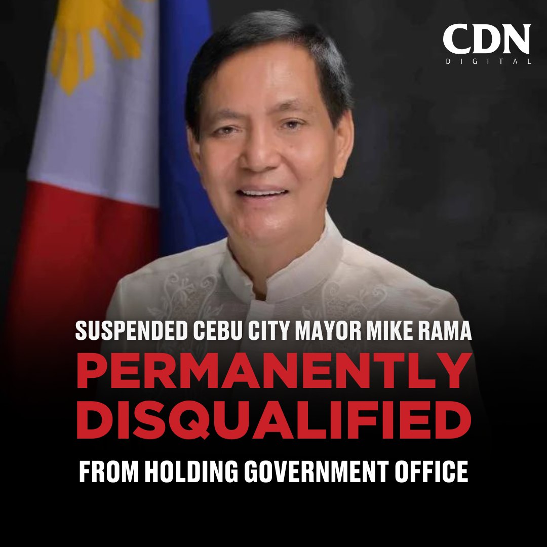CDN - RAMA DISQUALIFIED JUST IN: Preventively suspended Cebu City Mayor ...
