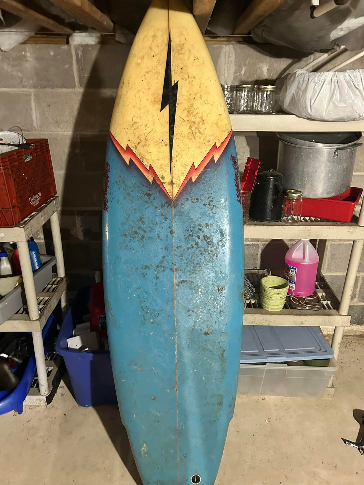 What is a 1980s Lightning Bolt surfboard worth?