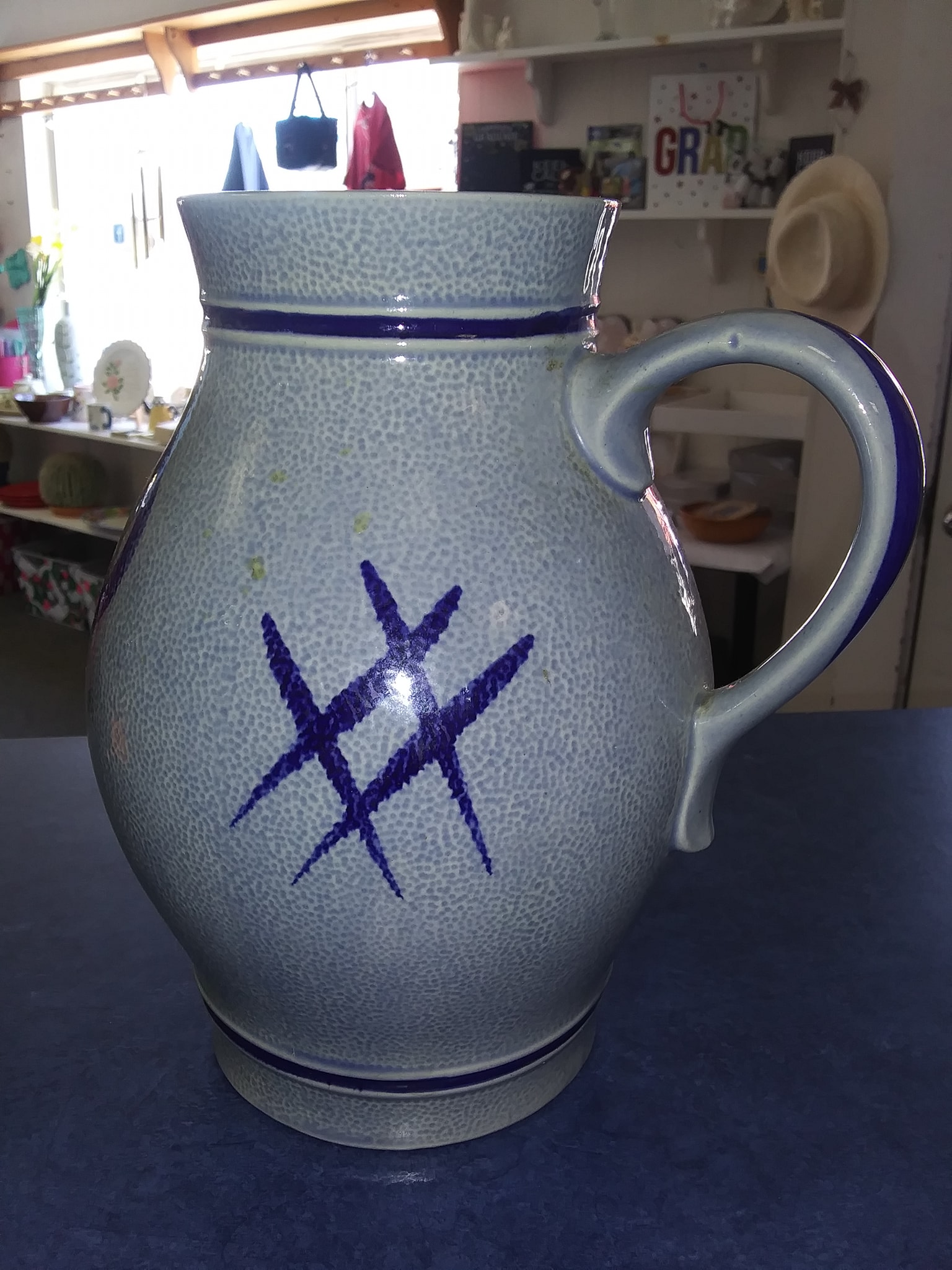 Original Gerzit Staffel stoneware pitcher, made in W. Germany