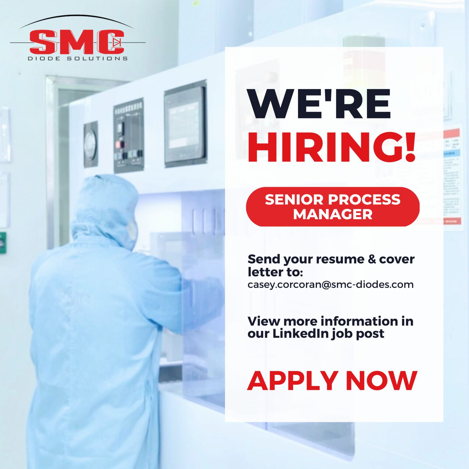 Long - 📣 We're #hiring! SMC is looking for a Senior Process Manager who ...