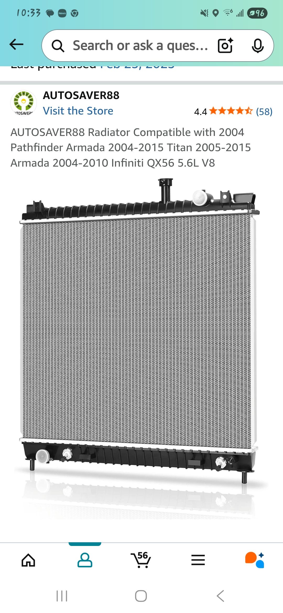CSF 2 Row All Aluminum Radiator | Nissan Titan, Nissan Armada, or QX56