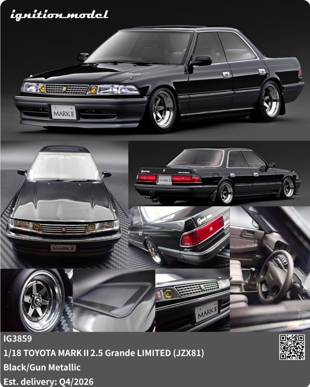 Collectors🔥 1/18 Toyota Mark II 2.5 Grande Limited (JZX81