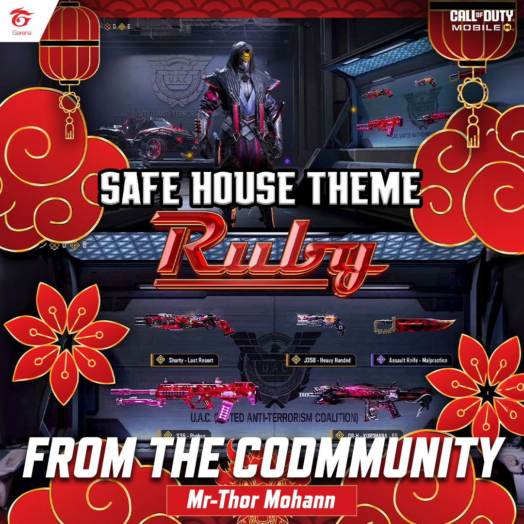 🔴 RUBY THEMED SAFEHOUSE 🔴... - Garena Call of Duty Mobile