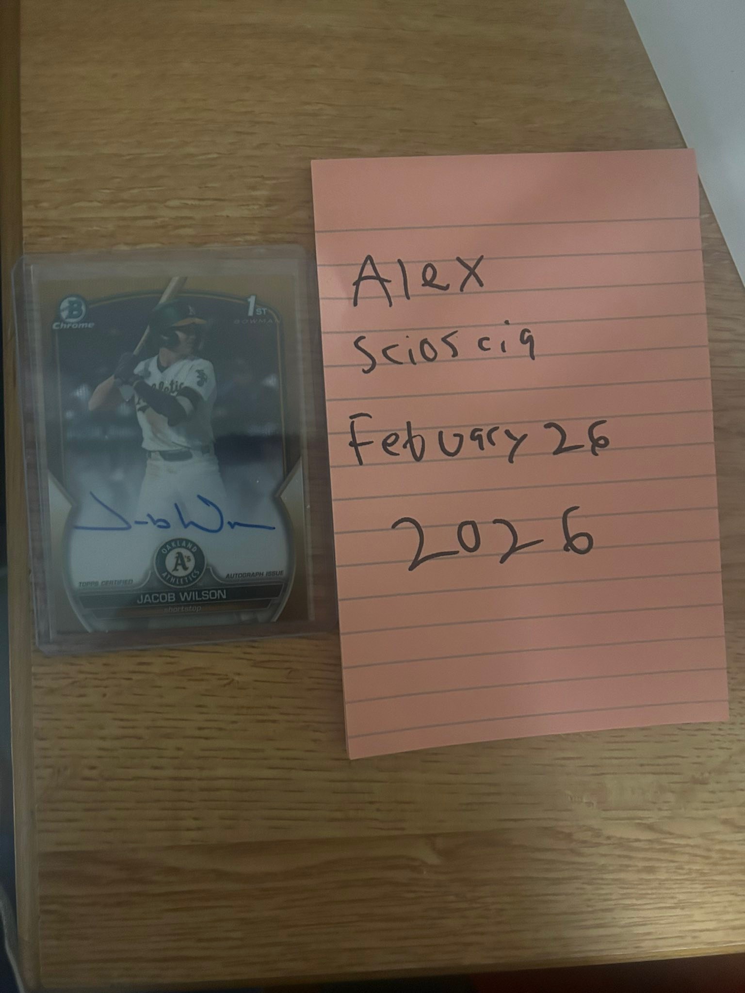 Jacob Wilson 1st bowman auto gold wave /50 Asking $1200obo Was 