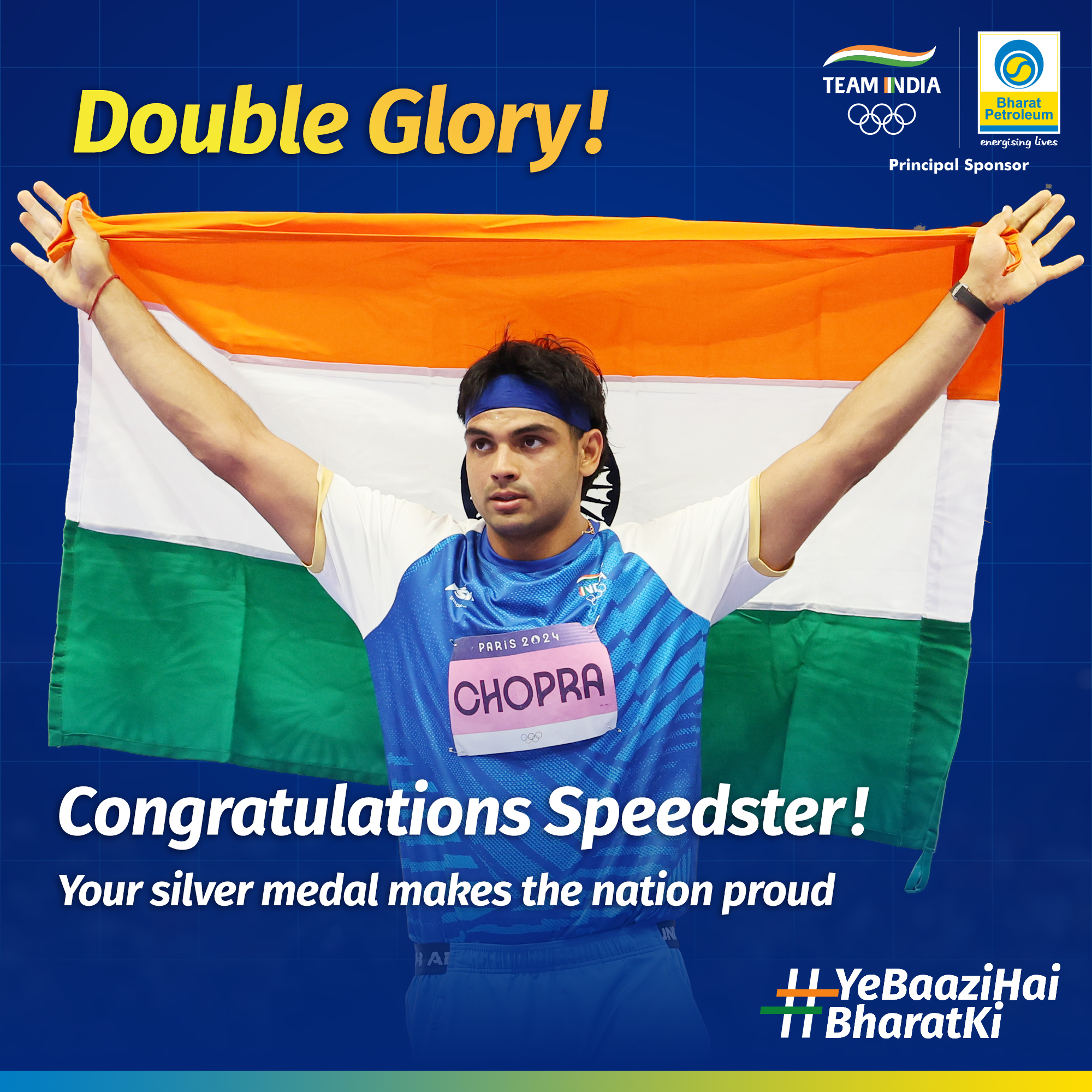 Bharat - Congratulations to our Speed brand ambassador, Neeraj Chopra ...