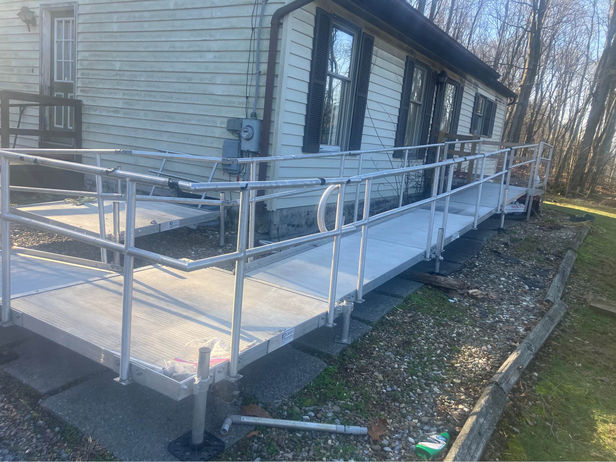 RAMPIT Aluminum Modular Wheelchair Ramp System 32 feet of ramps with 3 ...