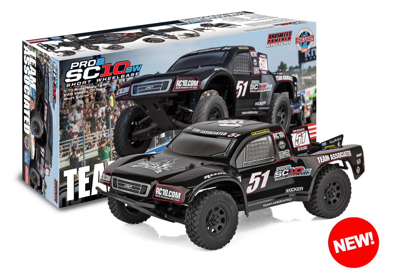 NEW from Team Associated Pro2 SC10sw RTRs in Black and White! The 