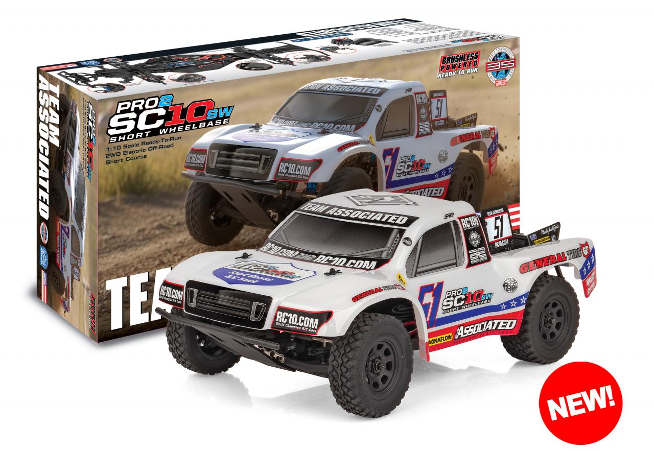 NEW from Team Associated Pro2 SC10sw RTRs in Black and White! The 