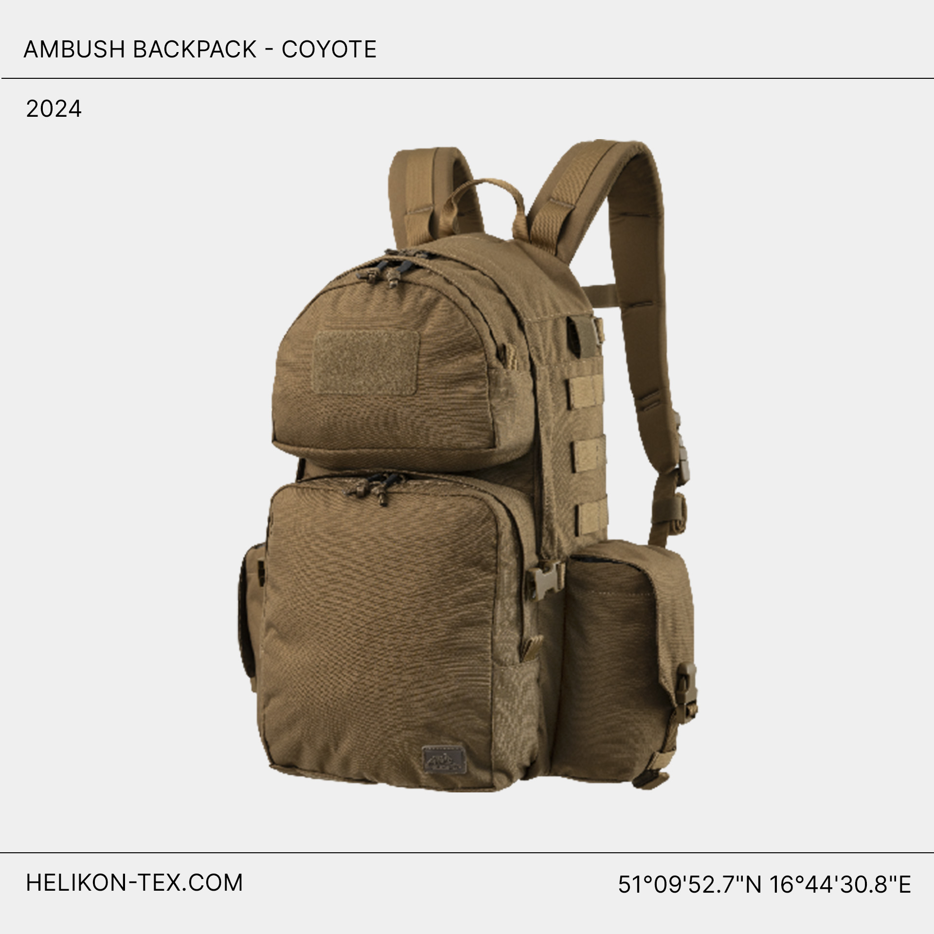 Meet the Ambush Backpack! 🔹 Capacity: 22.8 l 🔹 Made from 500D