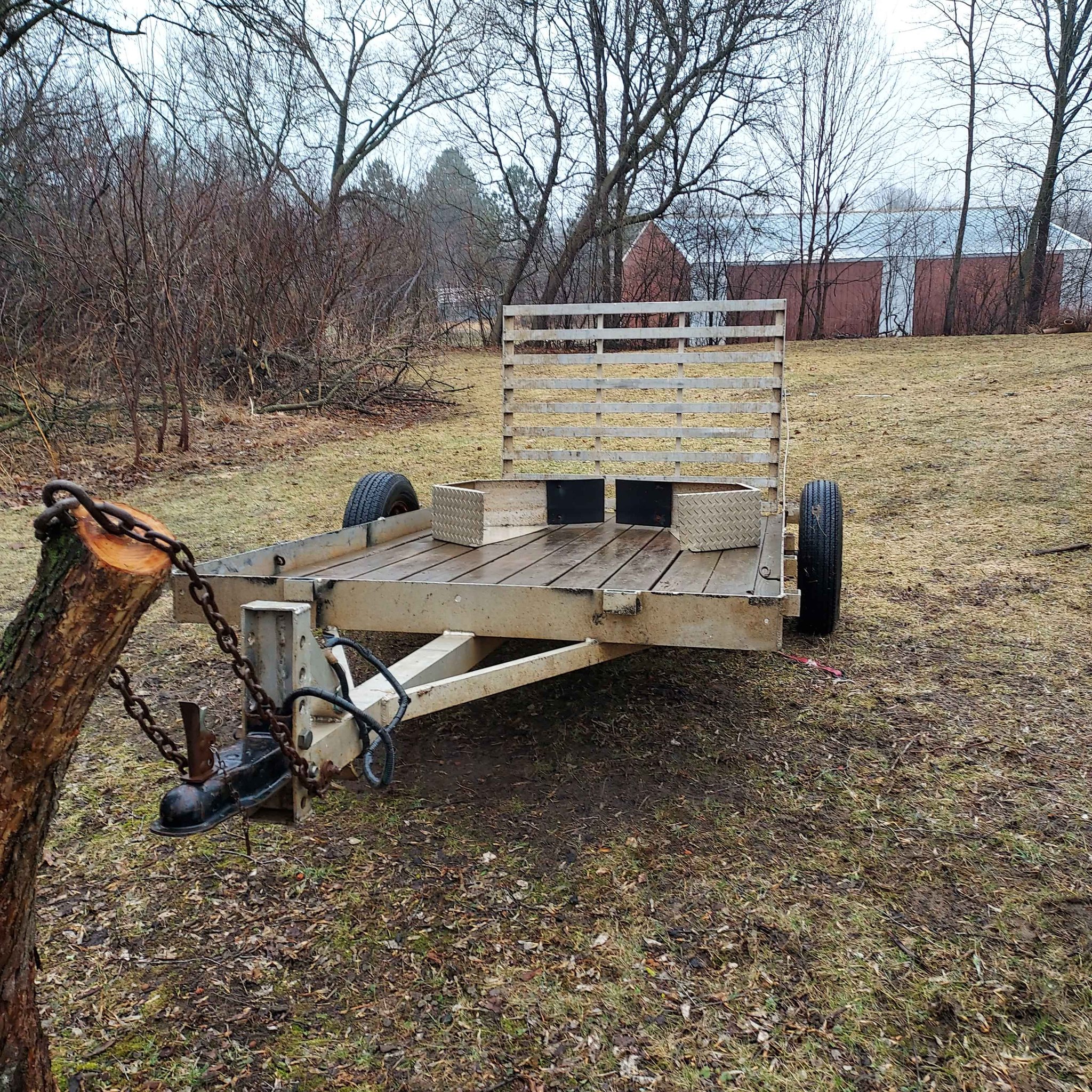 Loadmaster Utility Trailer with Ramp. Wood bed 5 x 10. single axel ...