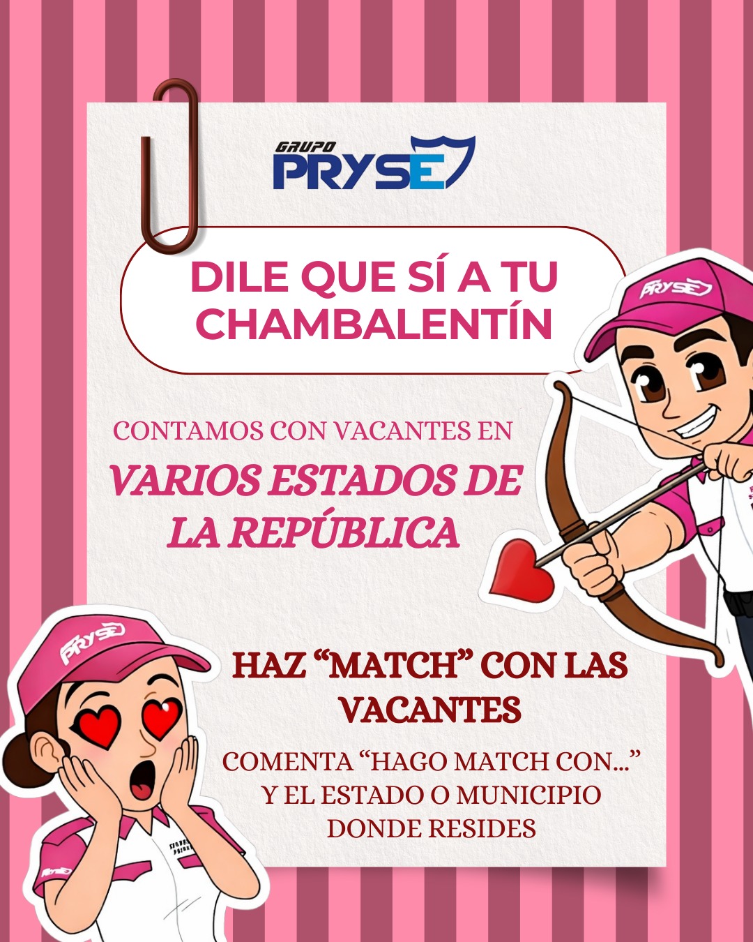 💘 ¡Haz match con tu... - Grupo PRYSE De México Reclutamiento | Facebook