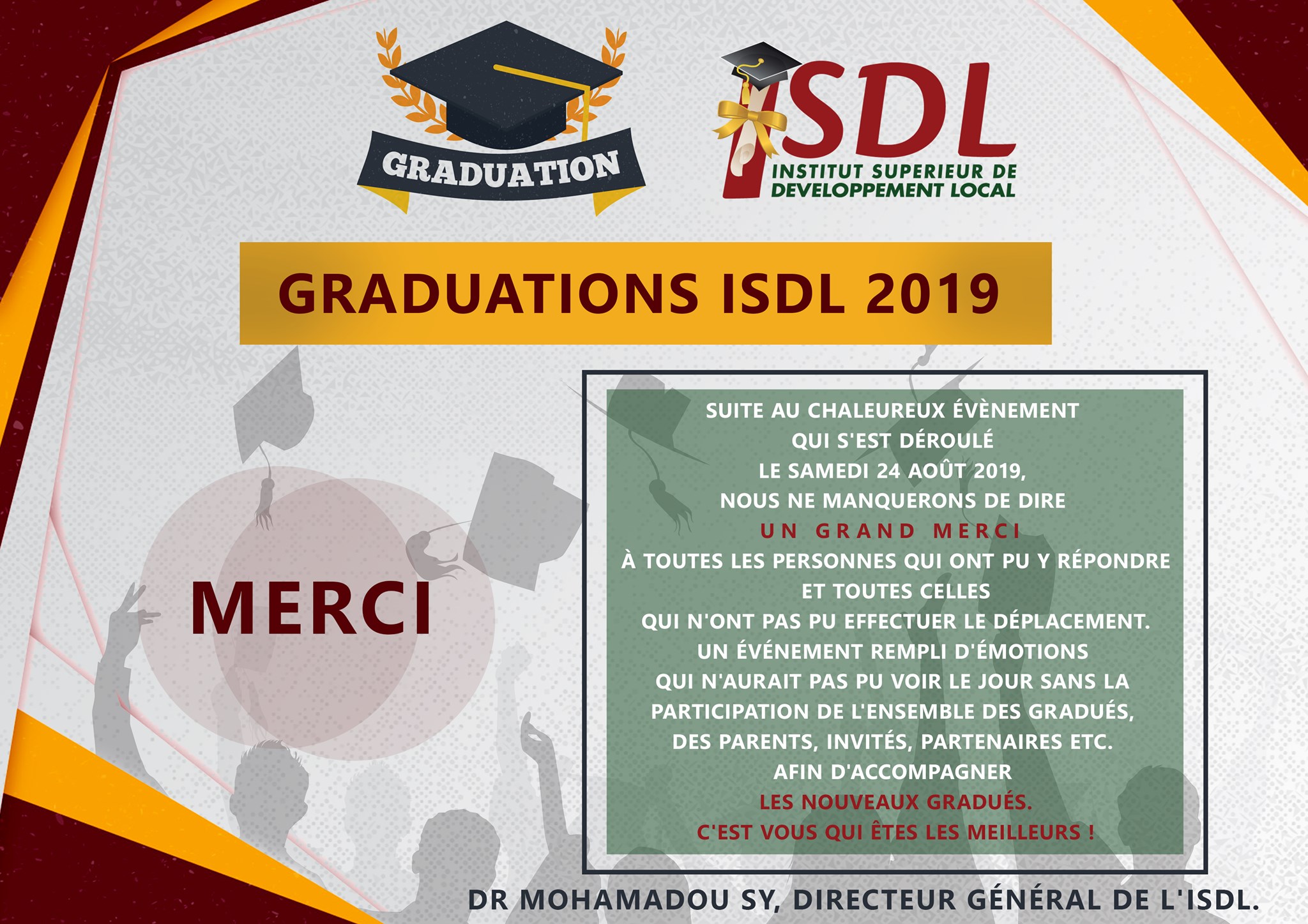 Isdl Dakar - Isdl vous remercie !!!👩‍🎓👨‍🎓👨👩‍🦰 #graduation...