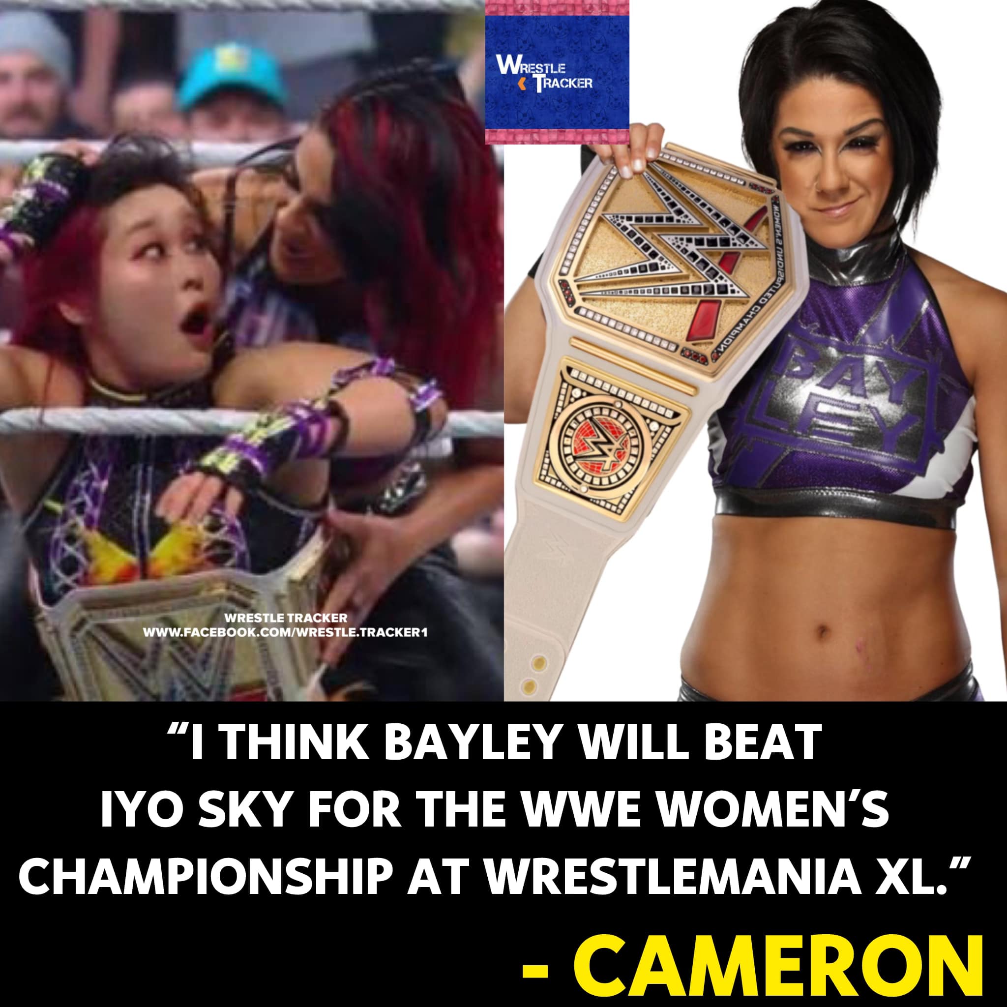 Wrestle Tracker - Cameron shares her prediction for... | Facebook