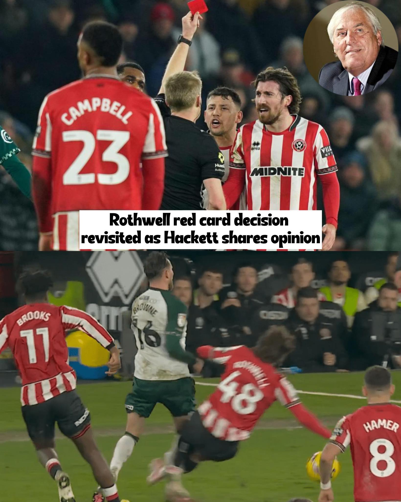 EFL News Hub - Keith Hackett weighs in on Joe Rothwell red... | Facebook