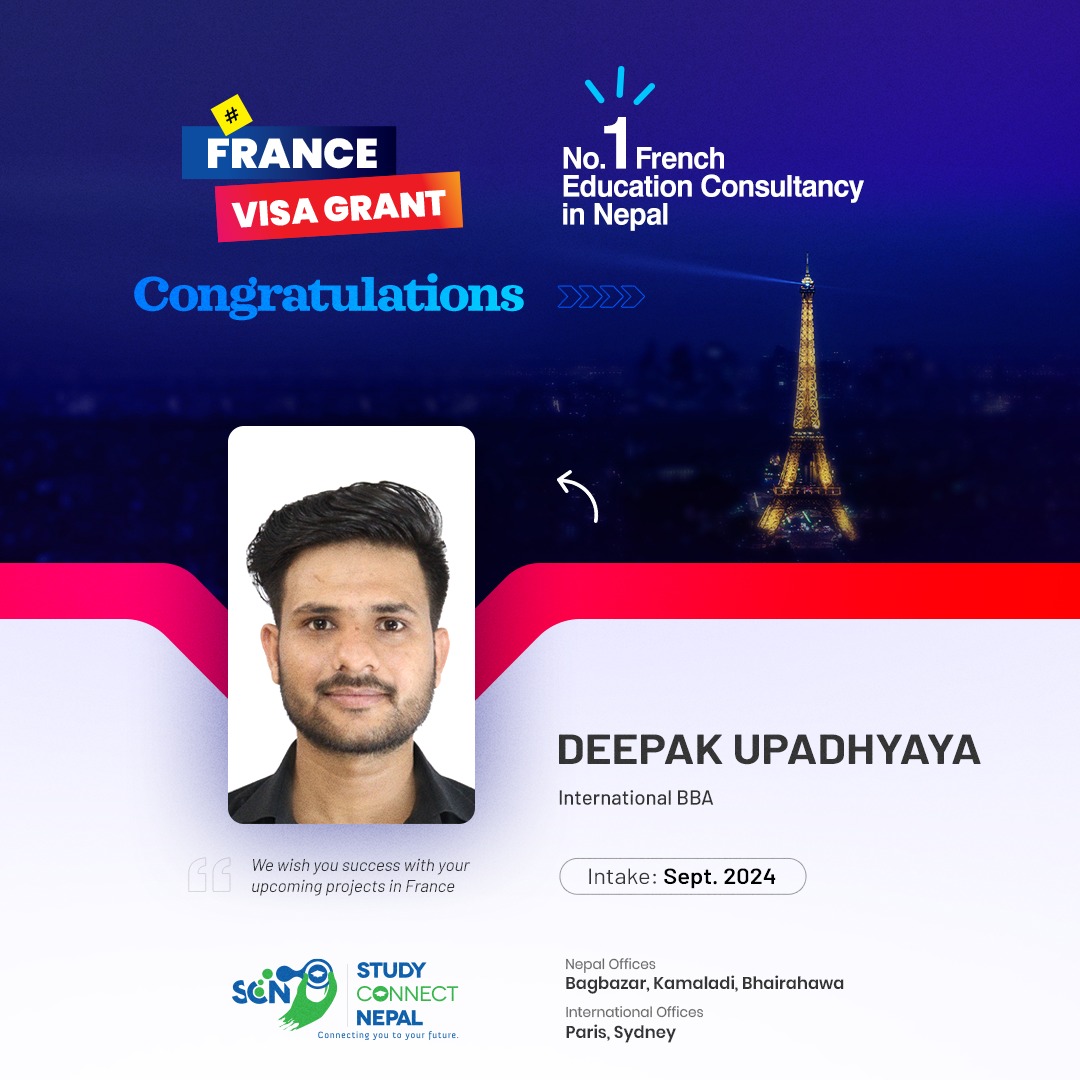 Congratulations Deepak UPADHYAYA on... - Study Connect Nepal