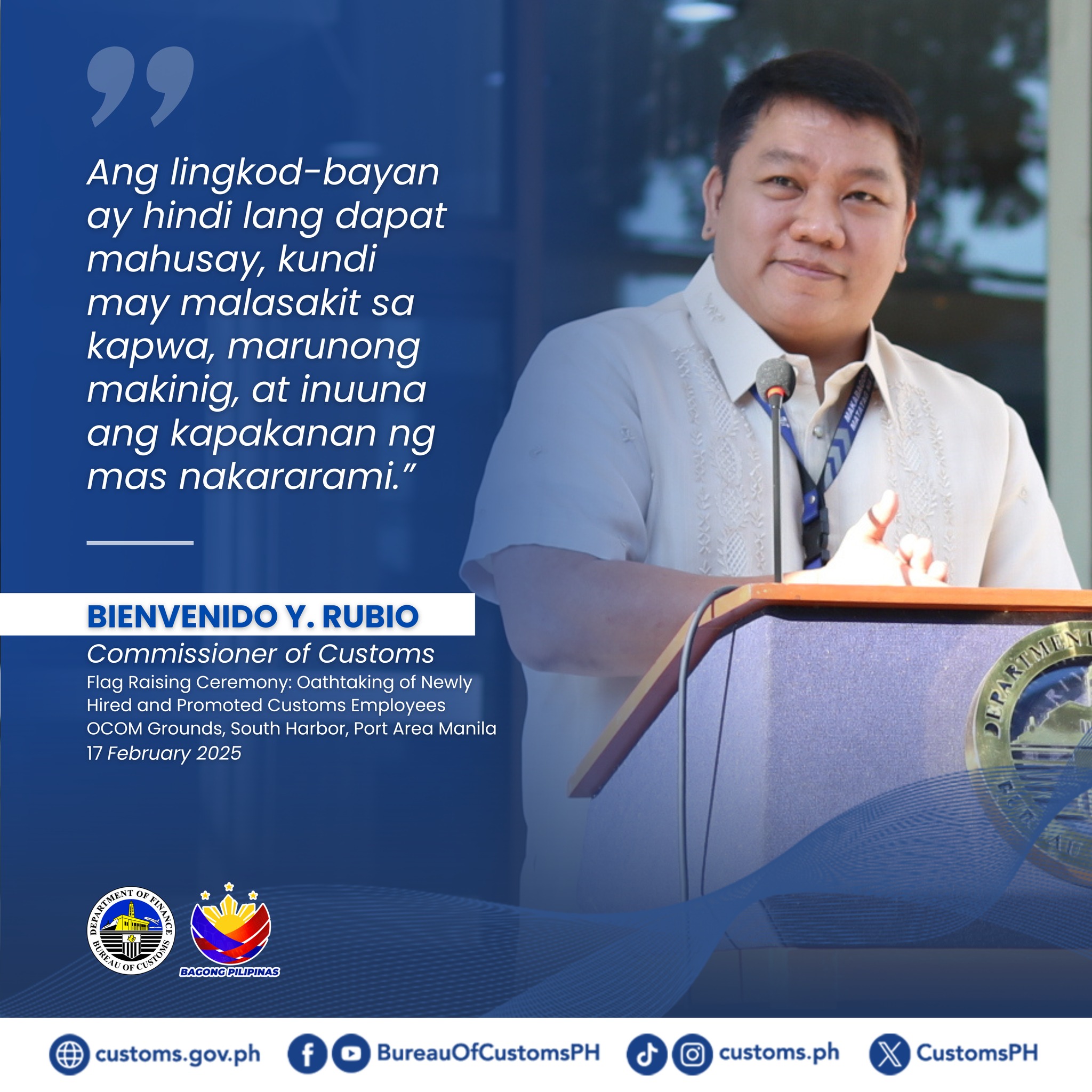 Bureau - During the Monday flag-raising ceremony on February 17, 2025 ...