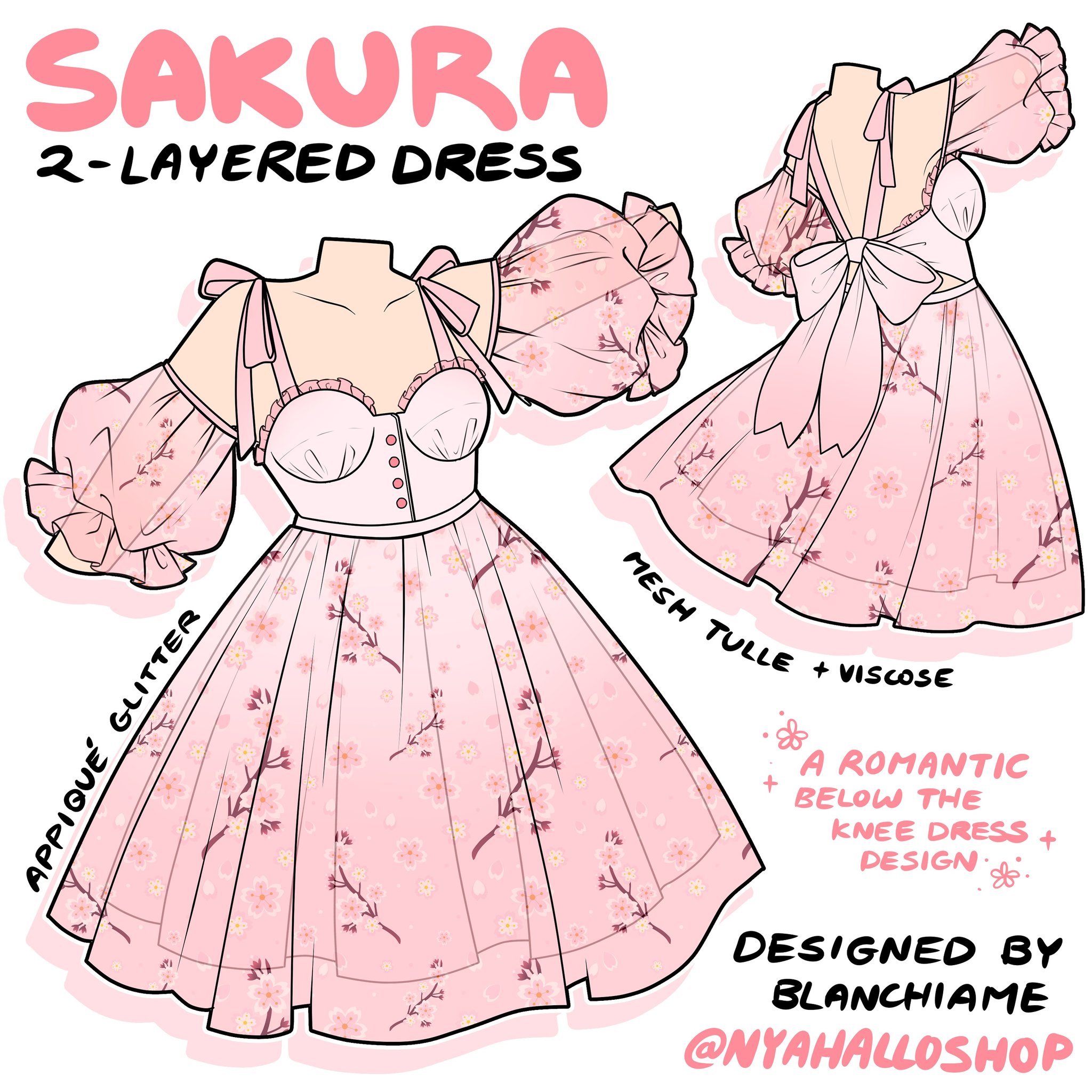 sakura dress design season may be over but you can never go wrong with a sakura dress!!! 🌸 This is another colourway of the Starfall designed by @blanchiame but it's so pretty it Lace Dusty Pink Bridesmaid Size:8-9Y(30) Black Bodycon Dress Cherry blossom dress The flowing shape