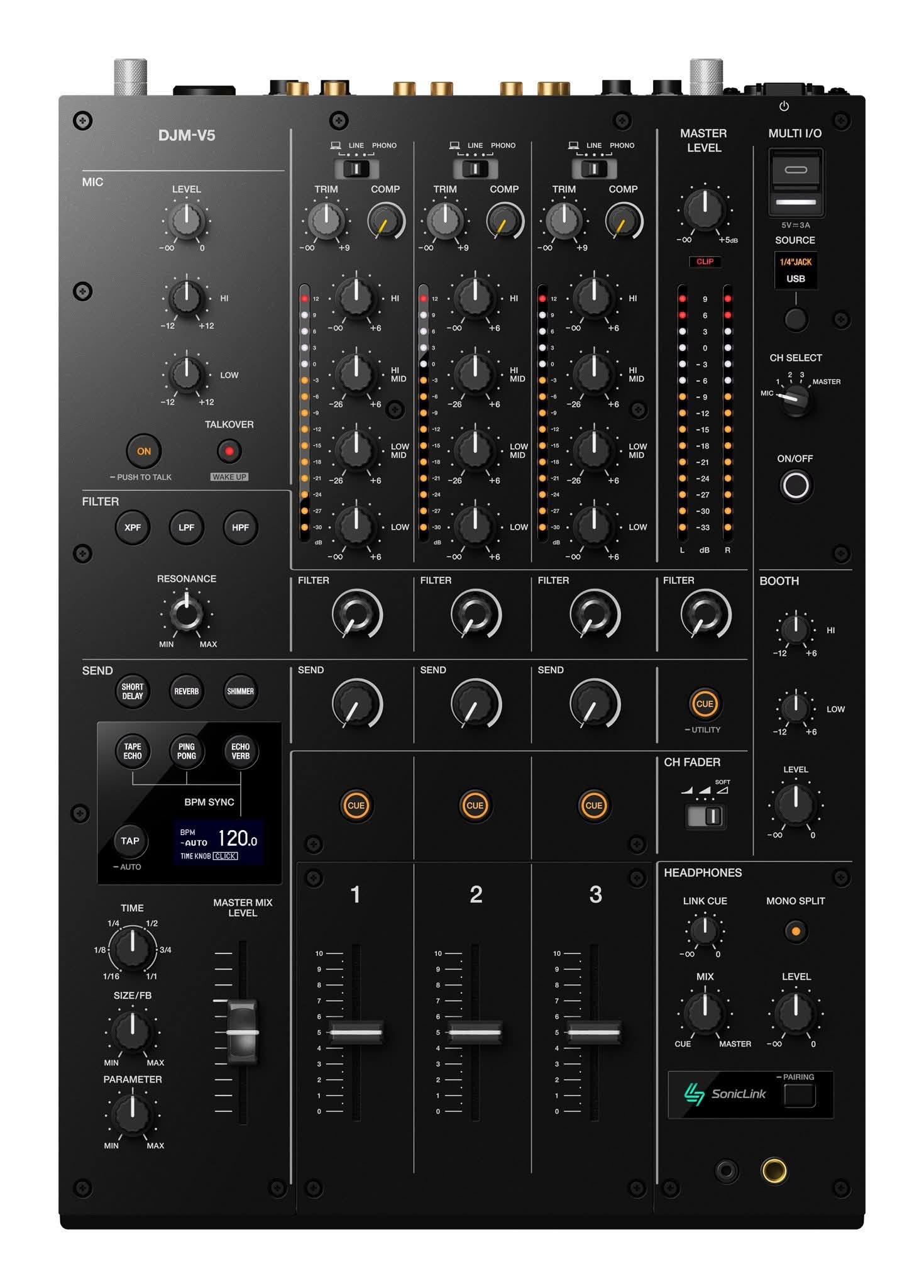 AlphaTheta XDJ-AZ – SonicLink Ultra-Latency Headphone Connection