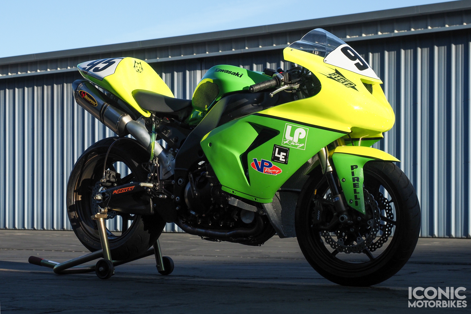 This green and yellow Kawi track weapon that sports under 1,000