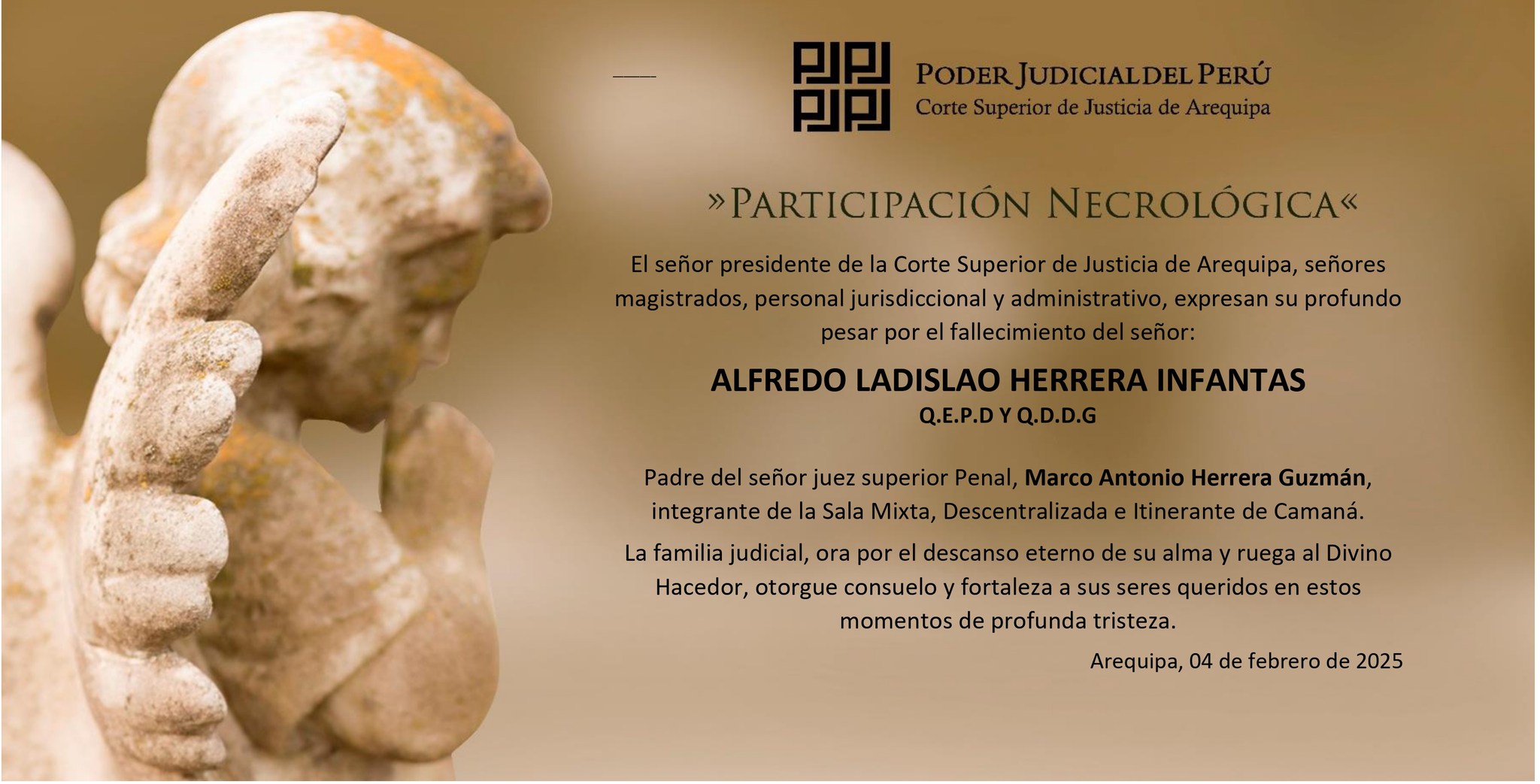 Corte Superior de Justicia de Arequipa - 🙏Sentidas condolencias | Facebook