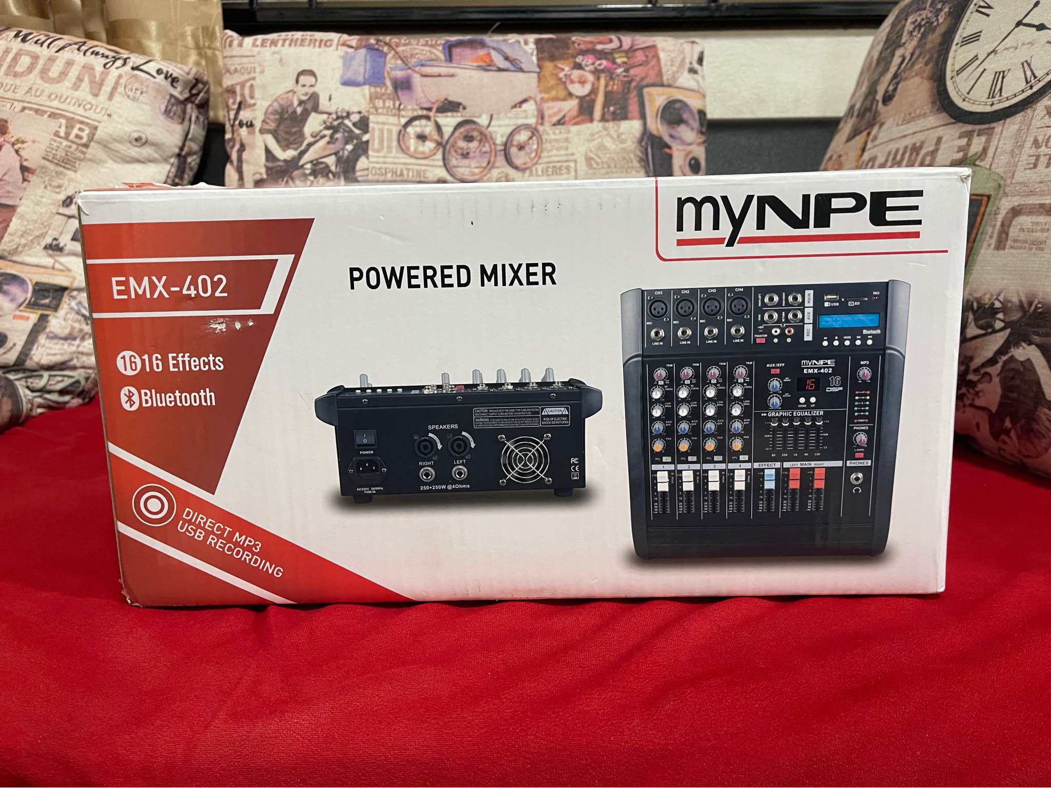 เพาว์เวอร์มิกซ์ MYNPE EMX-402 powermixer 250วัตต์ x2 มีบลูทูธ สภาพ ...